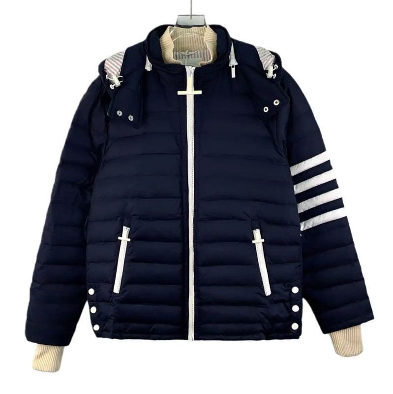Thom Browne Thom Browne Dark Blue Women’s Down Jacket 0089 Size L / US 10 / IT 46 - 1 Thumbnail