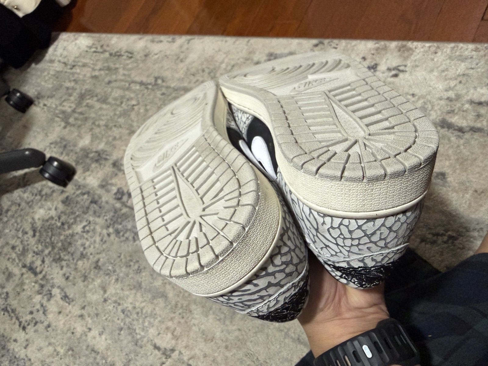 Nike Jordan 1 Retro Low - Black Cement Sz 9 Size US 9 / EU 42 - 7 Thumbnail