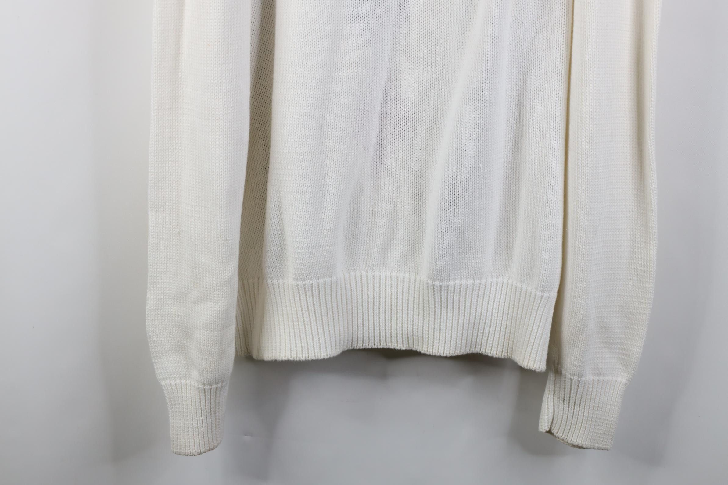 Vintage Vintage 80s 90s Streetwear Cotton Cable Knit Golf Sweater Size US L / EU 52-54 / 3 - 15 Thumbnail