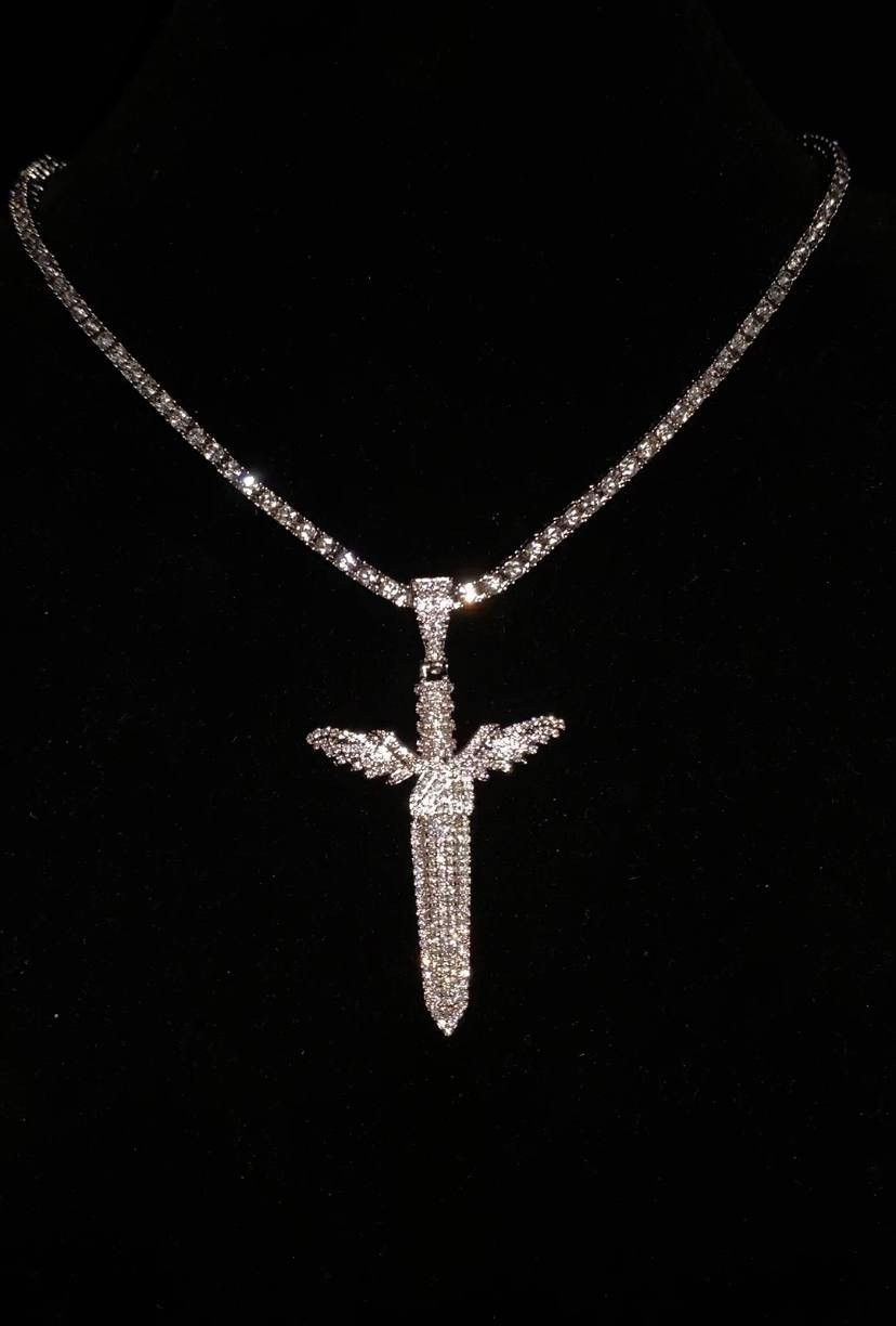 Other Chain | Pendant Sword Tennis Chain Silver 3mm 22” Size ONE SIZE - 1 Thumbnail