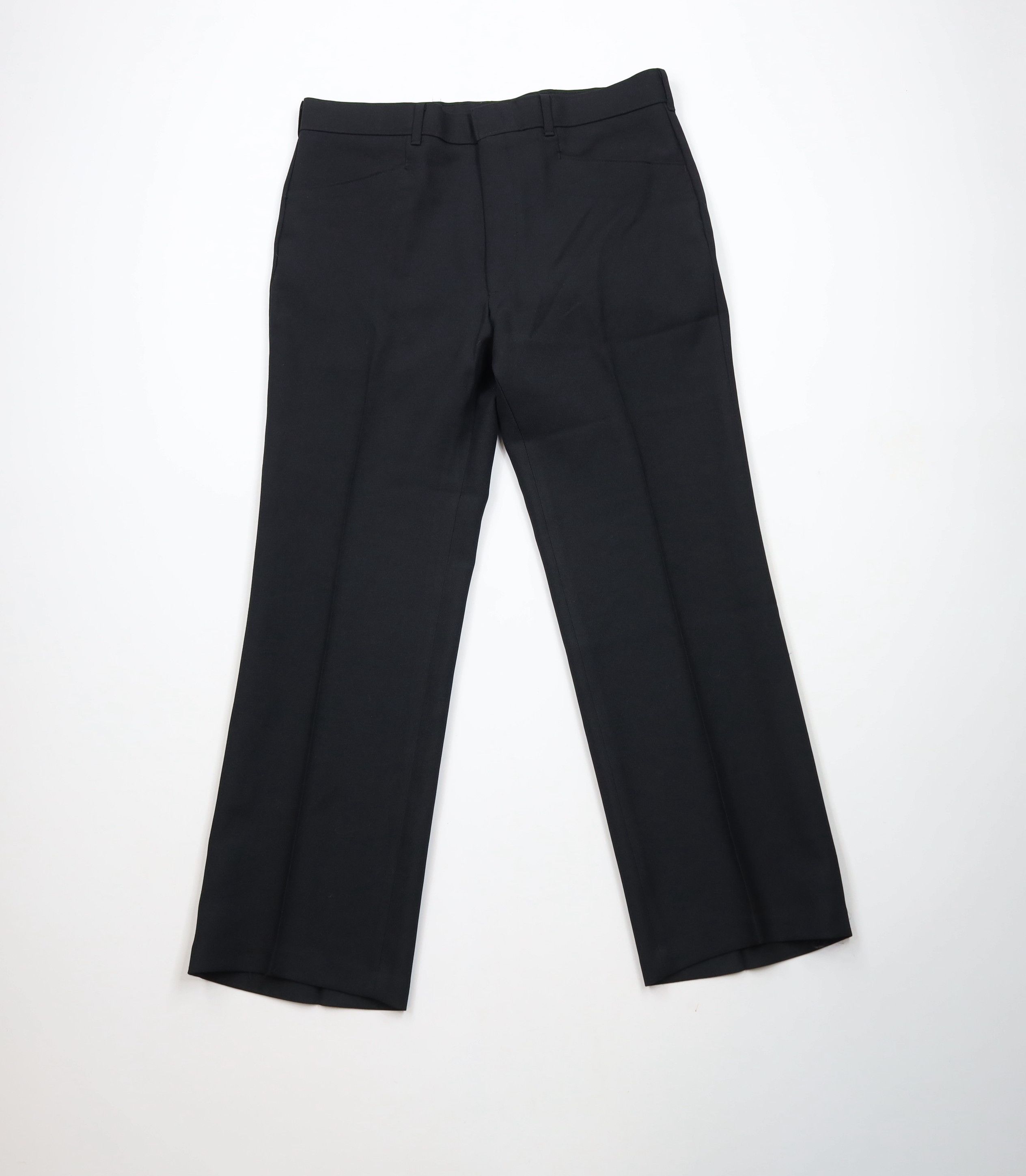 Levi's × Vintage Vintage 70s Levis Knit Flared Wide Leg Chino Pants Black USA Size US 34 / EU 50 - 1 Thumbnail