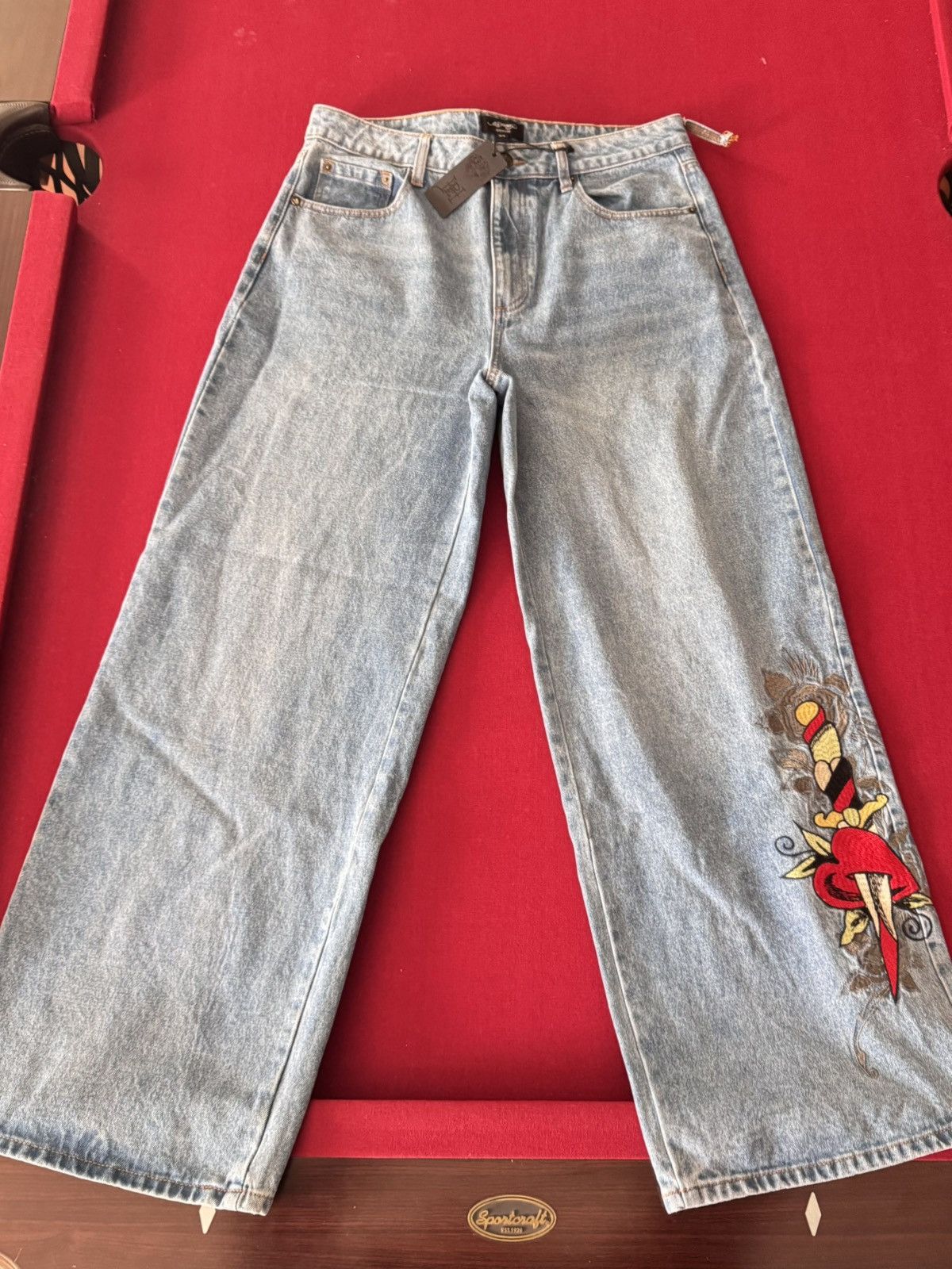 Ed Hardy × Vintage ED HARDY DENIM JEANS Size 32" / US 10 / IT 46 - 3 Thumbnail