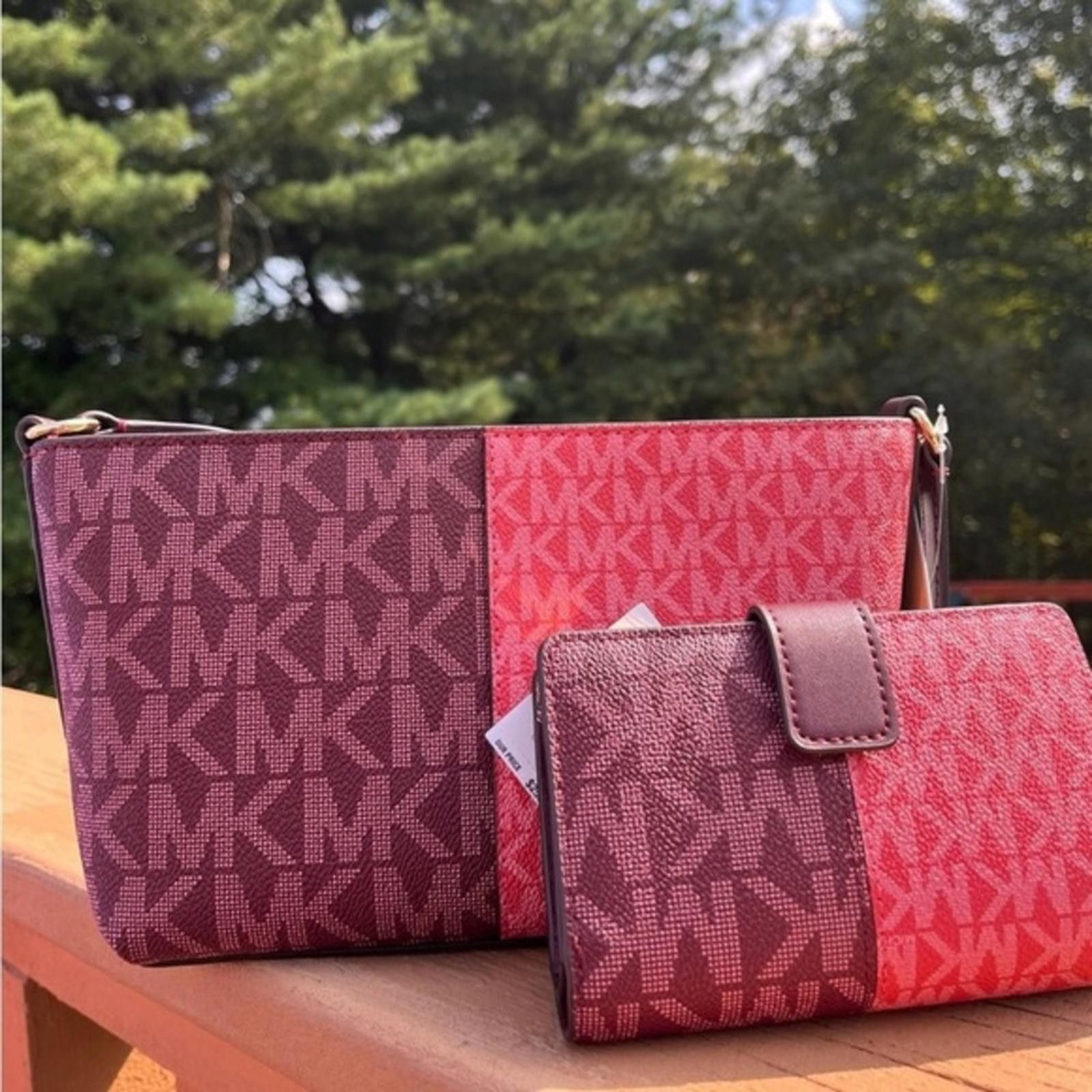 Michael Kors Michael Kors Oxblood Multi Crossbody And Wallet Set NWT Size ONE SIZE - 1 Thumbnail