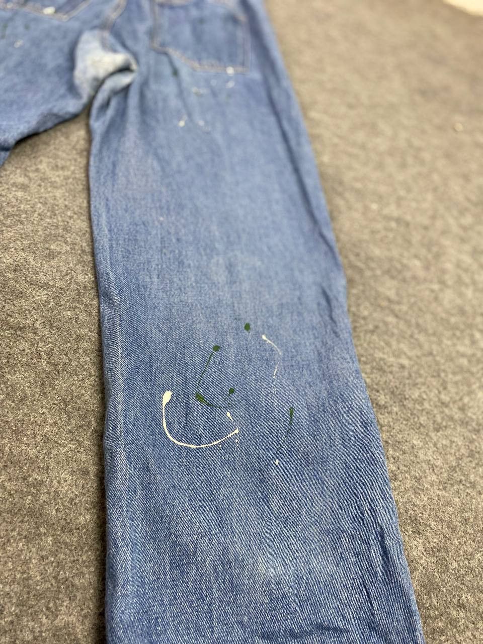 Japanese Brand double name distressed paint splatter highwaist denim Size US 30 / EU 46 - 6 Thumbnail