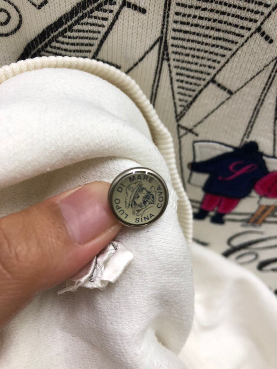 Vintage Japan made LUPO DI MARE SINA COVA Embroided Sweatshirt Size US M / EU 48-50 / 2 - 11 Thumbnail