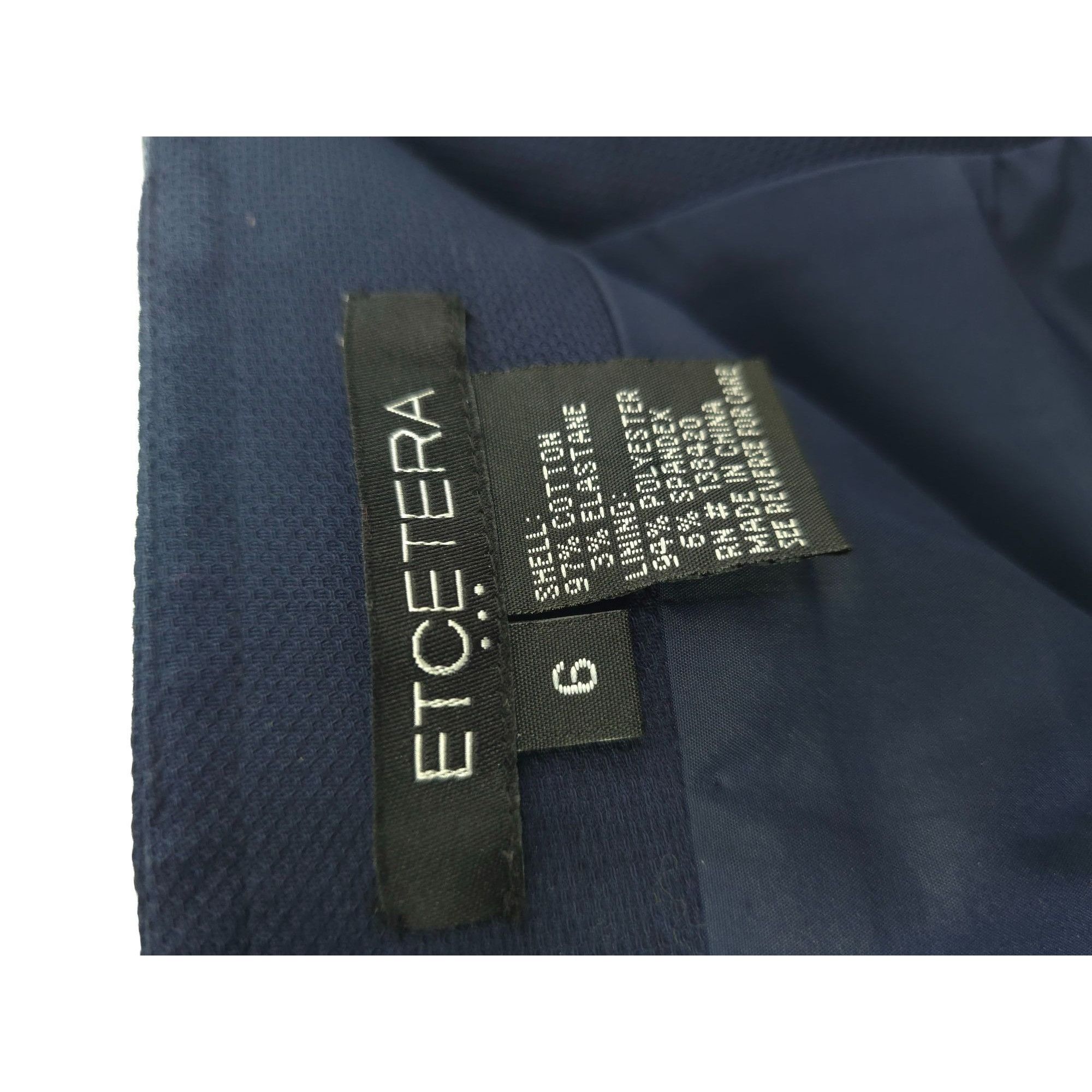 Other Etcetera Pencil Skirt Womens Size 6 Dark Blue Zip back Size 28" / US 6 / IT 42 - 4 Thumbnail