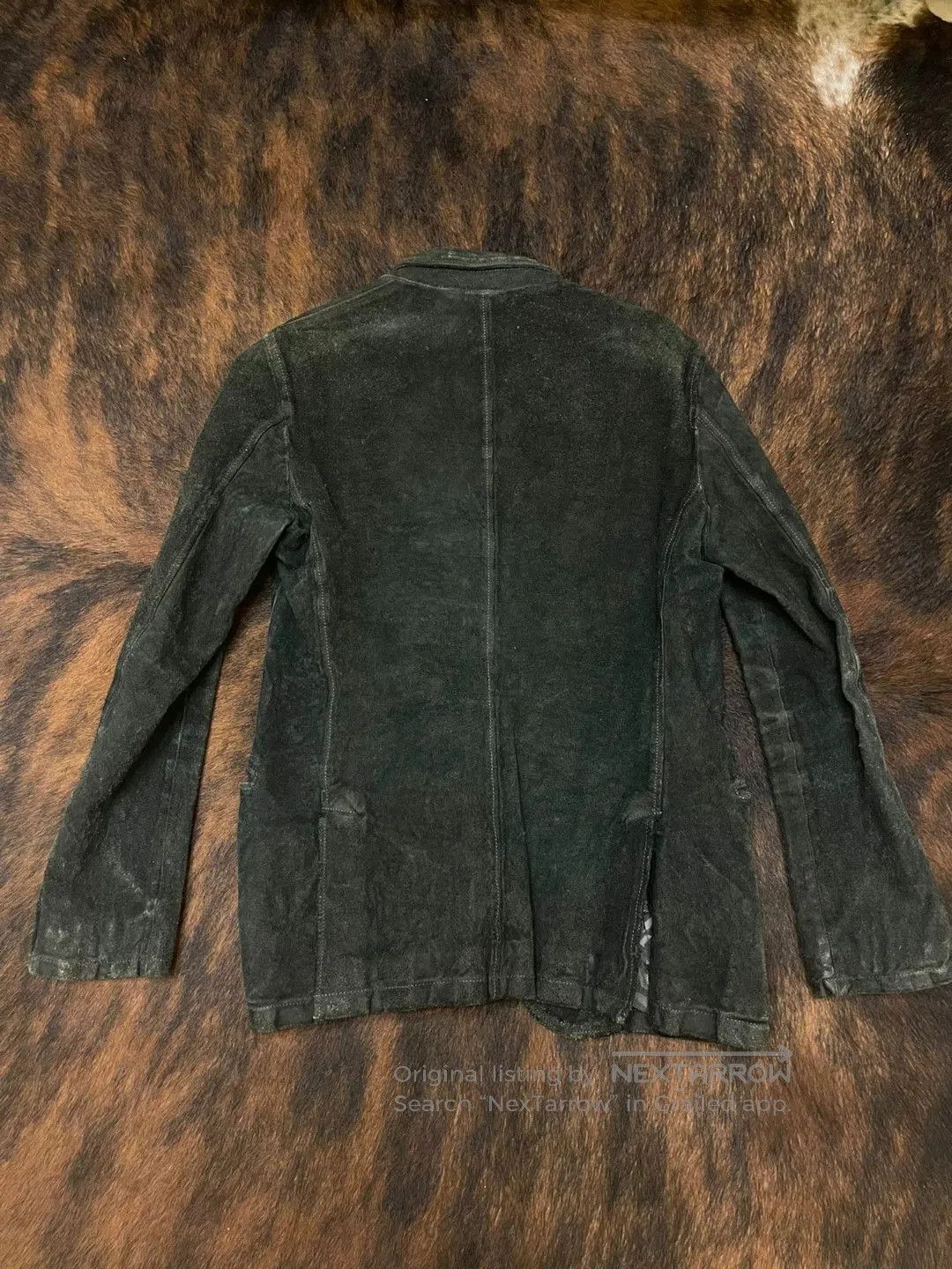 Japanese Brand Backlash Suede Cowhide Leather Blazer. Size US L / EU 52-54 / 3 - 9 Thumbnail