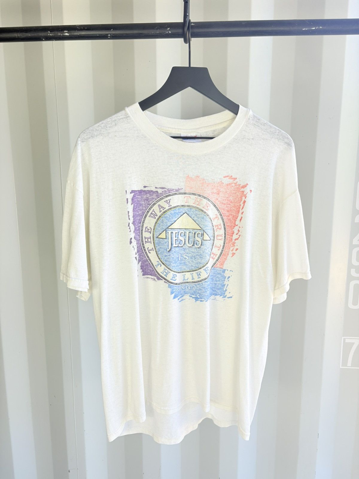 Vintage Vintage Jesus Shirt Distressed Faded Grunge Paper thin Size US XL / EU 56 / 4 - 1 Thumbnail