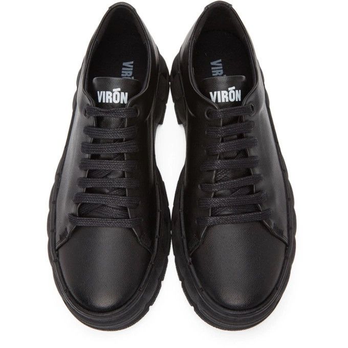 VIRON Virón 2005 Black Leather Sneakers size 39 Size US 9 / IT 39 - 1 Thumbnail