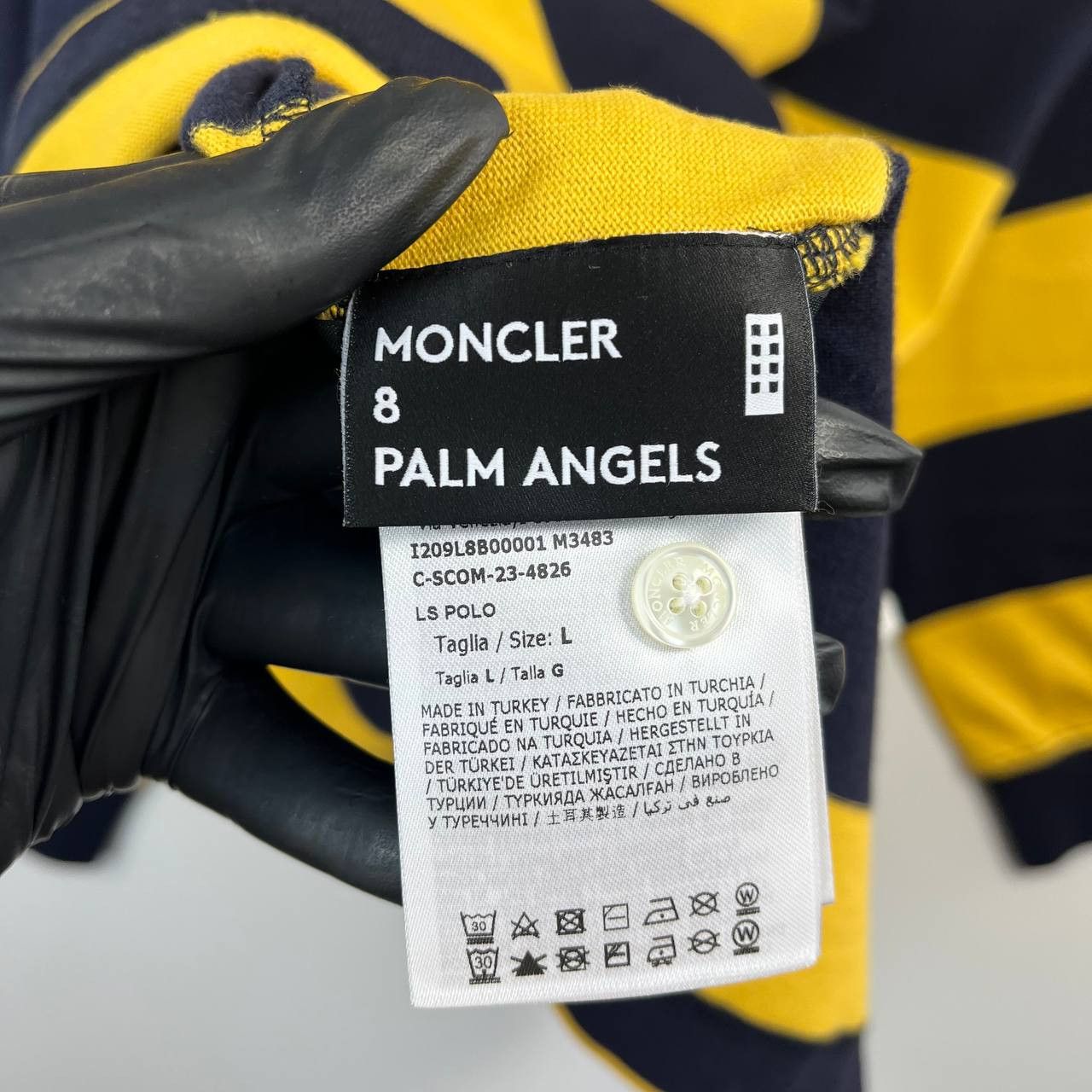 Moncler Moncler x Palm Angels Striped Rugby Polo Shirt Mens L Size US L / EU 52-54 / 3 - 10 Thumbnail