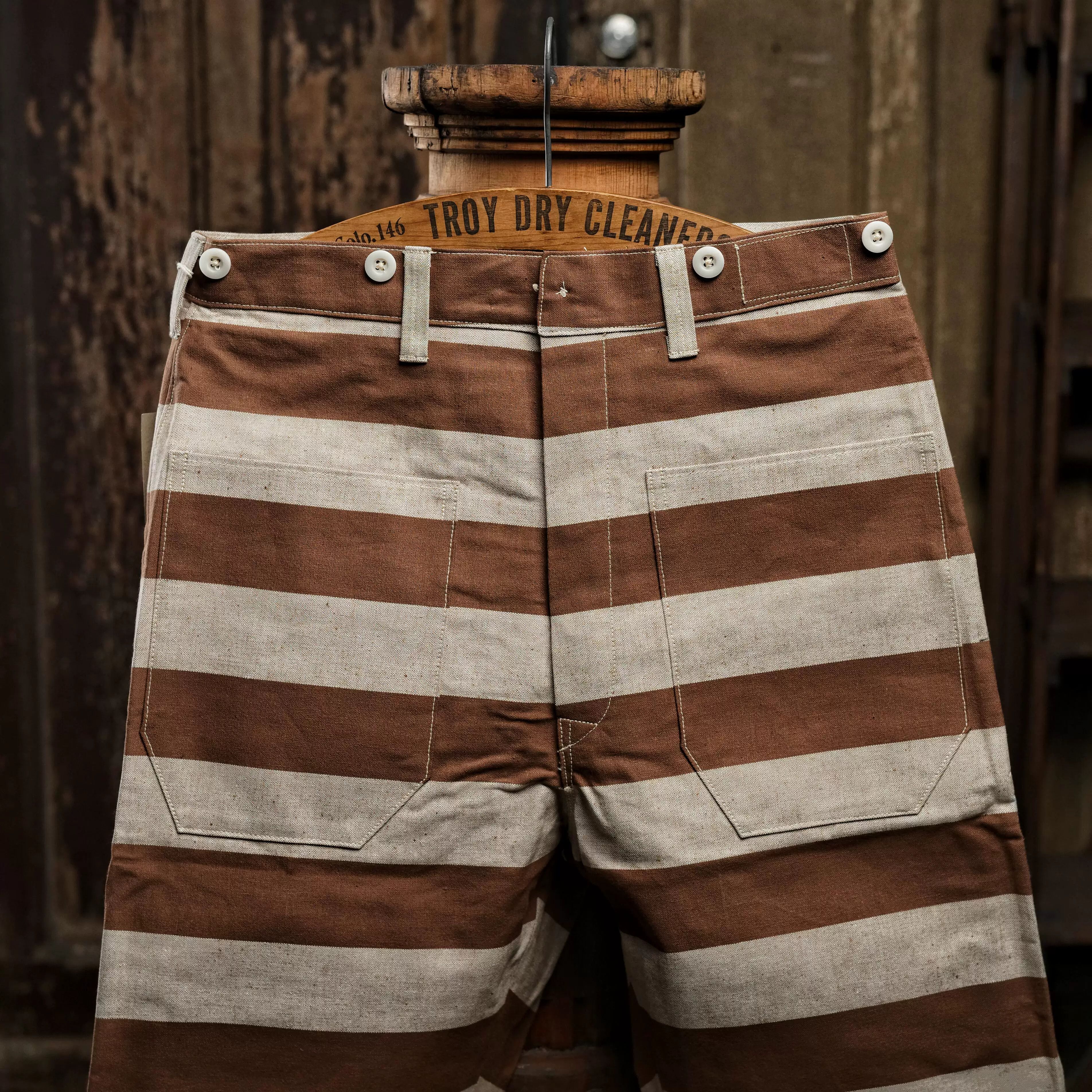 Warehouse & Co. Brown Striped Prisoner Pants Size US 32 / EU 48 - 1 Preview