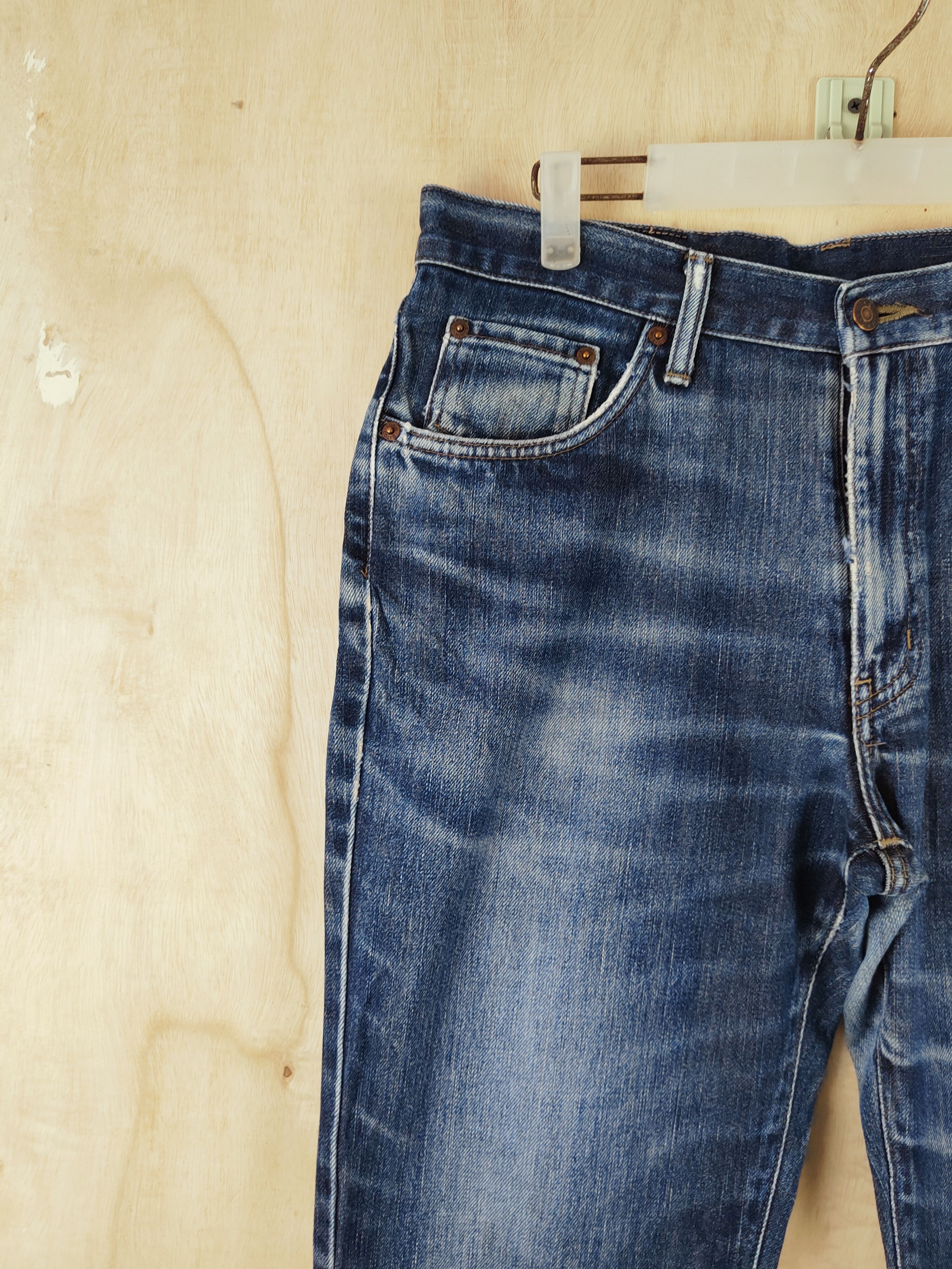 Edwin Edwin Dark Blue Distressed Ripped Jeans #S2653 Size US 33 - 3 Thumbnail