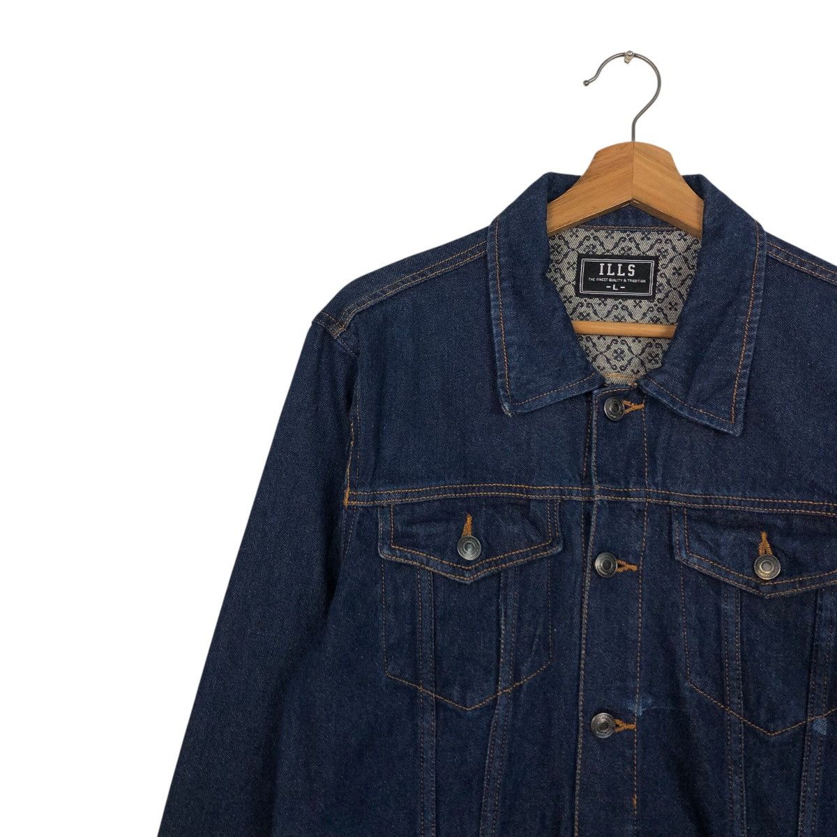 Japanese Brand 📌Vintage Denim Trucker Jacket ILLS Japan Issey Miyake Size US L / EU 52-54 / 3 - 8 Thumbnail