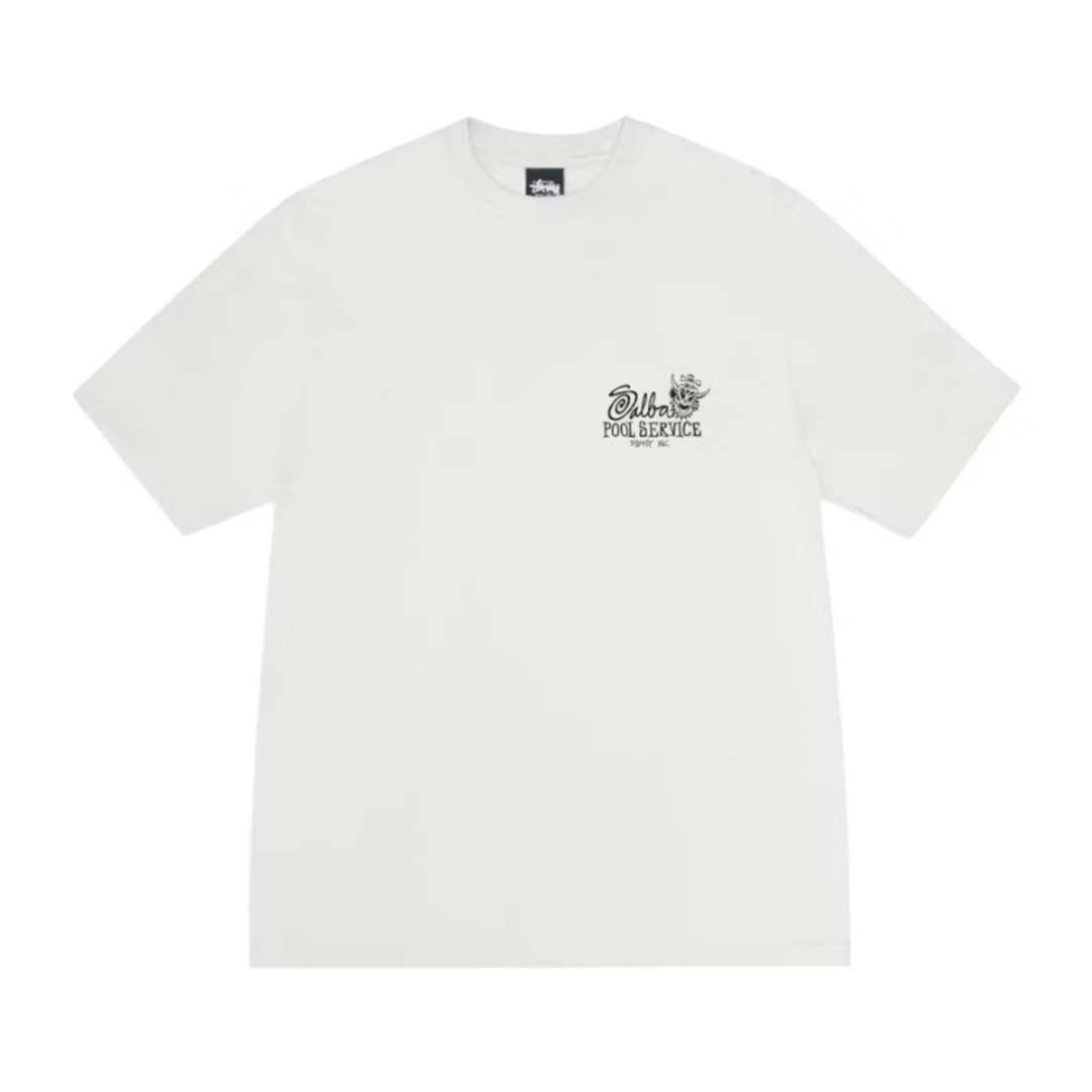 Stussy Pool Service White Tee Size US L / EU 52-54 / 3 - 1 Thumbnail