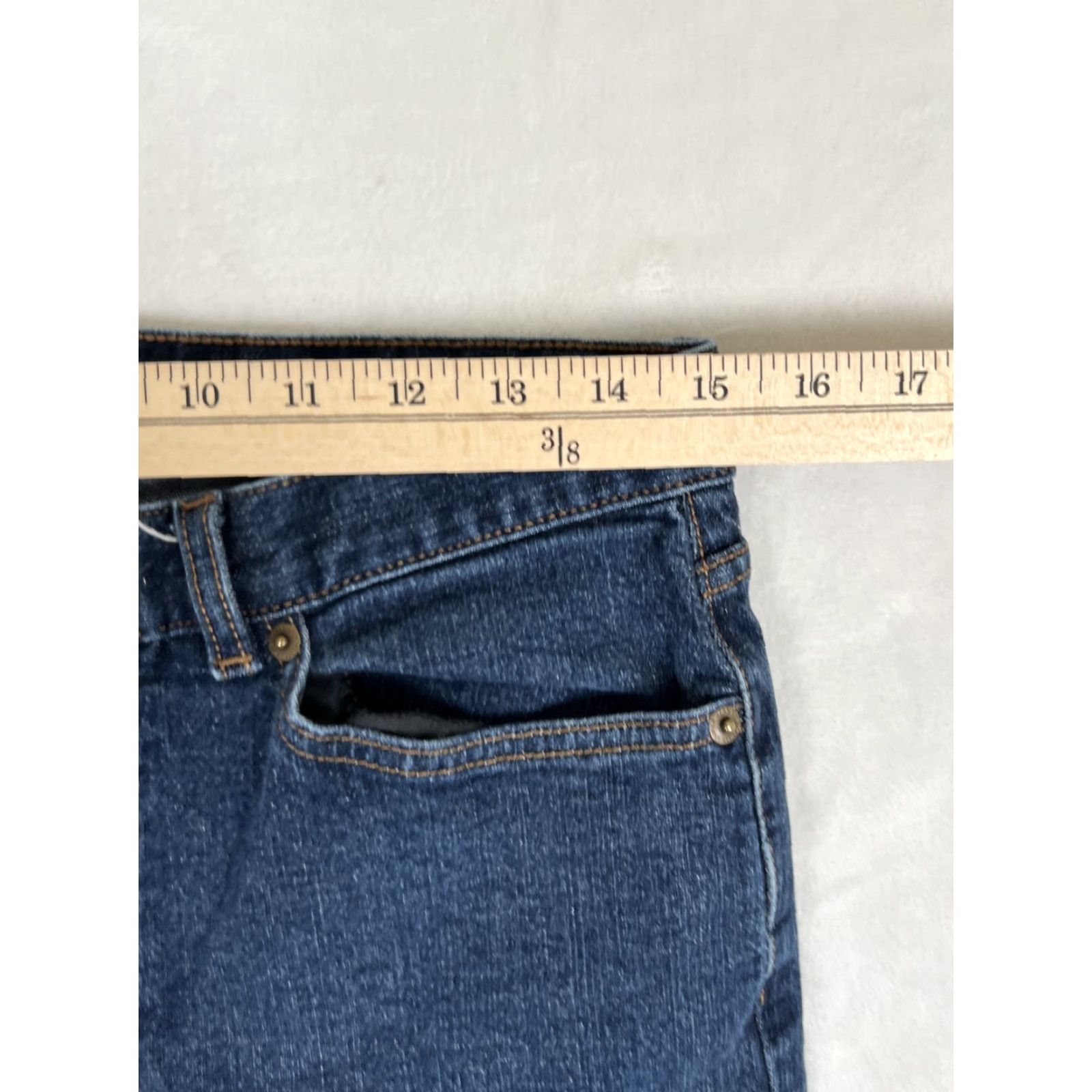 Ralph Lauren VINTAGE Lauren Ralph Lauren Jeans Women Petite 10 Blue Denim 5-Pocket Straight Inseam 27 Denim Medium Rise Mid Size 30 Waist Blue Womens Size 32" / US 10 / IT 46 - 4 Thumbnail