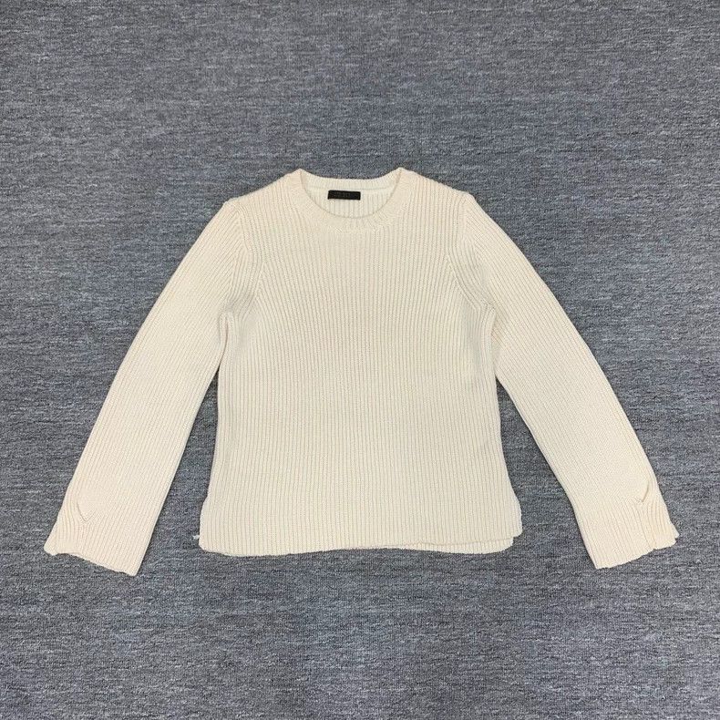 The Row The Row White Wool Knit Sweater Size US S / EU 44-46 / 1 - 1 Thumbnail