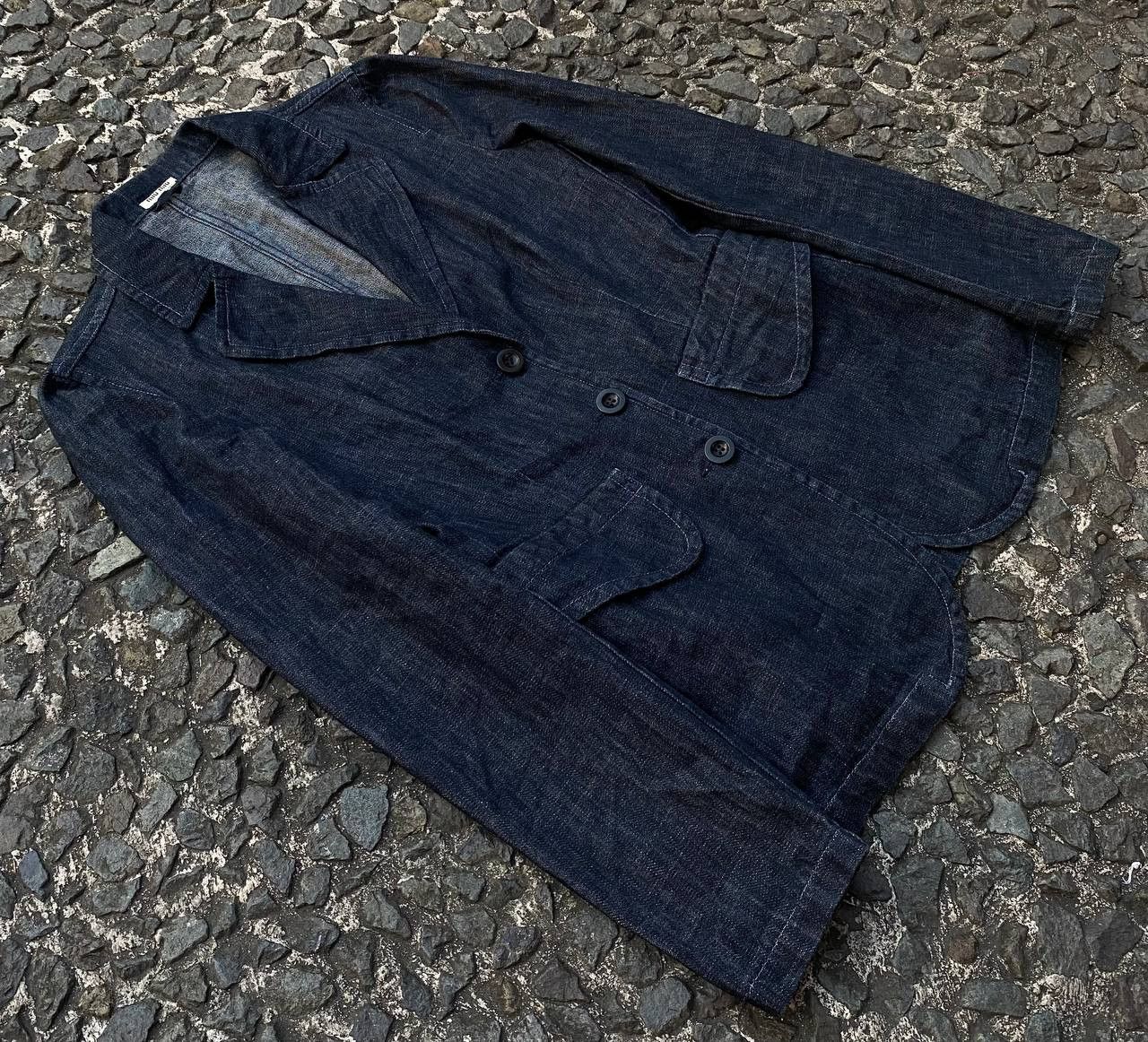 Miu Miu Miu Miu - Prada - FW01 Denim Fiammato Denim Blazer Size M / US 6-8 / IT 42-44 - 5 Thumbnail