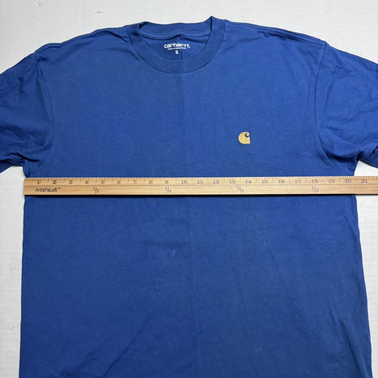Carhartt Wip Authentic Carhartt WIP Chase Short Sleeve T-Shirt In Blue Size US S / EU 44-46 / 1 - 7 Thumbnail