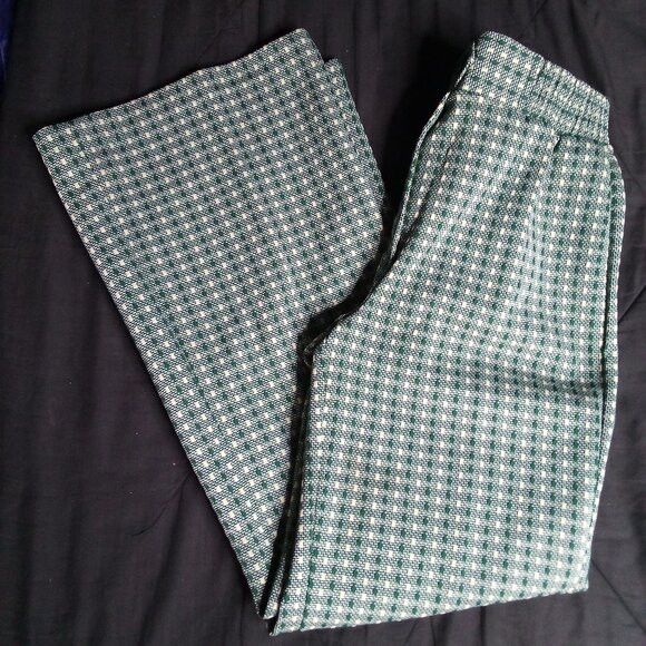 Other Vintage K-Mart Mod Dots Stripe Polyester Pants Flared Size 32" / US 10 / IT 46 - 1 Thumbnail
