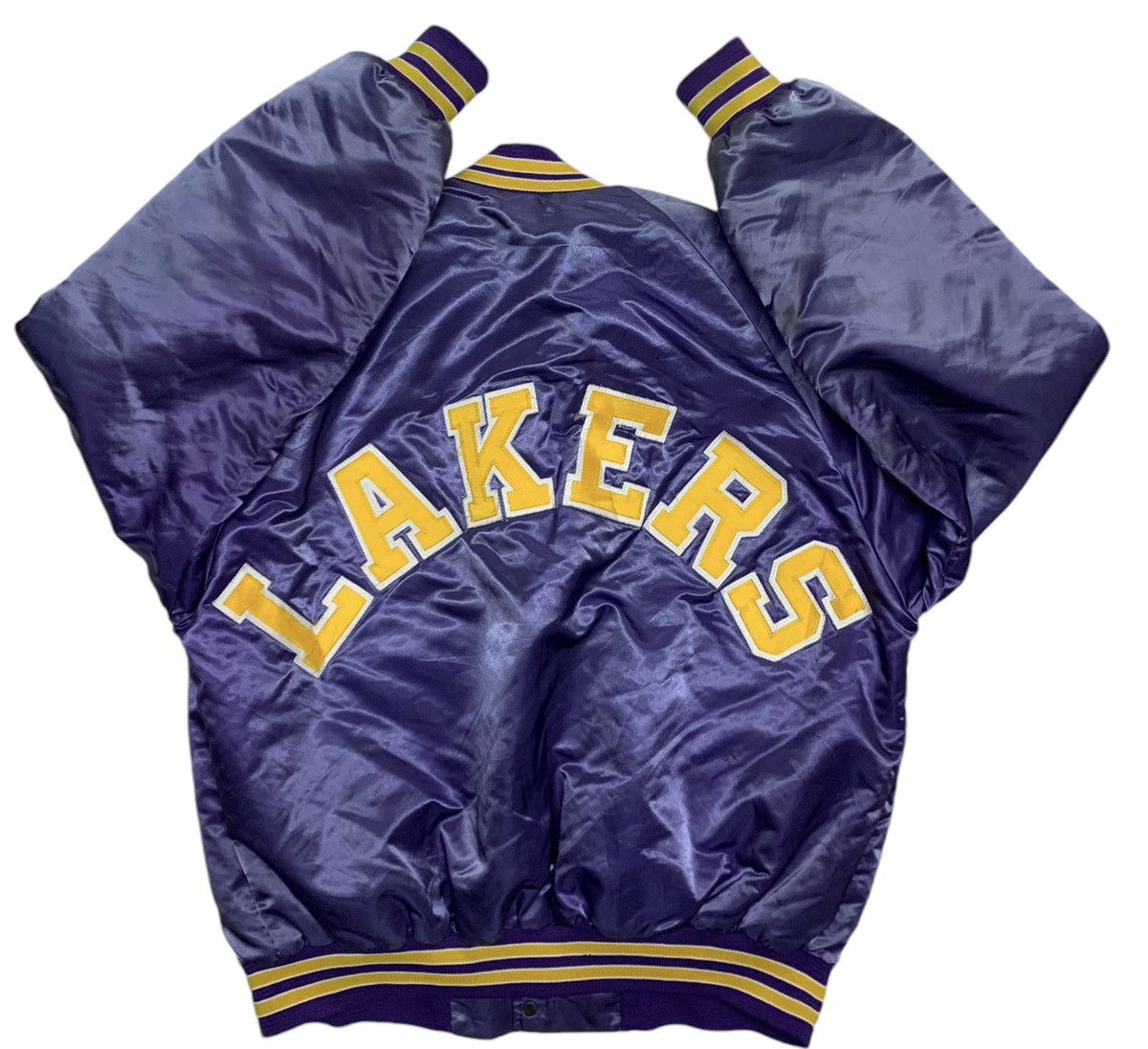 NBA Vintage Los Angeles lakers satin pocket chalk line Size US XL / EU 56 / 4 - 3 Thumbnail