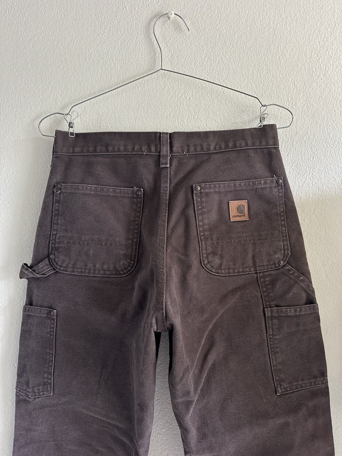 Carhartt (29x32) Vintage Carhartt Double Knee B136 DKB Dark Brown Size US 29 - 7 Thumbnail