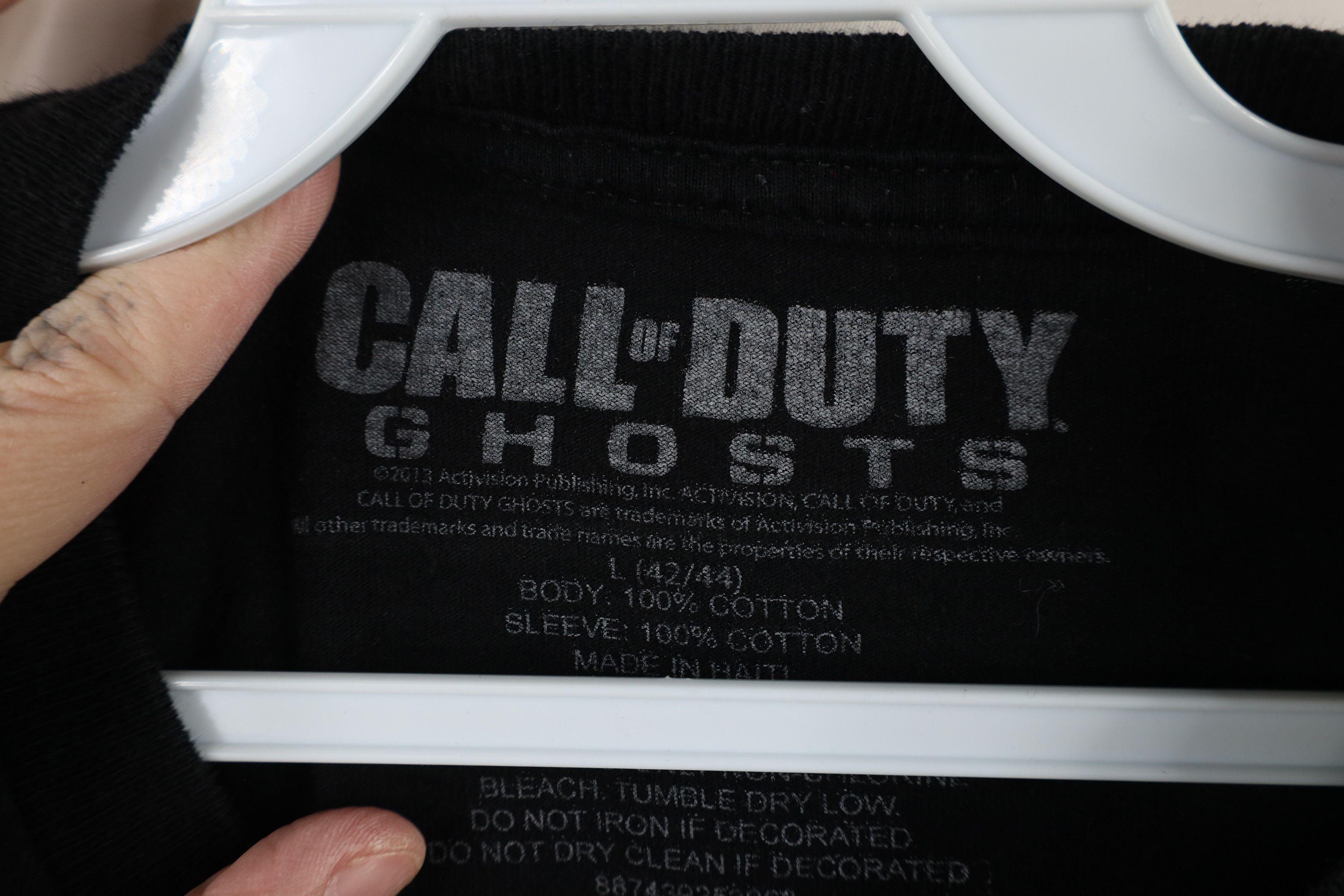 Vintage Vintage Y2K Call of Duty Ghosts Knit Long Sleeve T-Shirt Size US XL / EU 56 / 4 - 6 Thumbnail