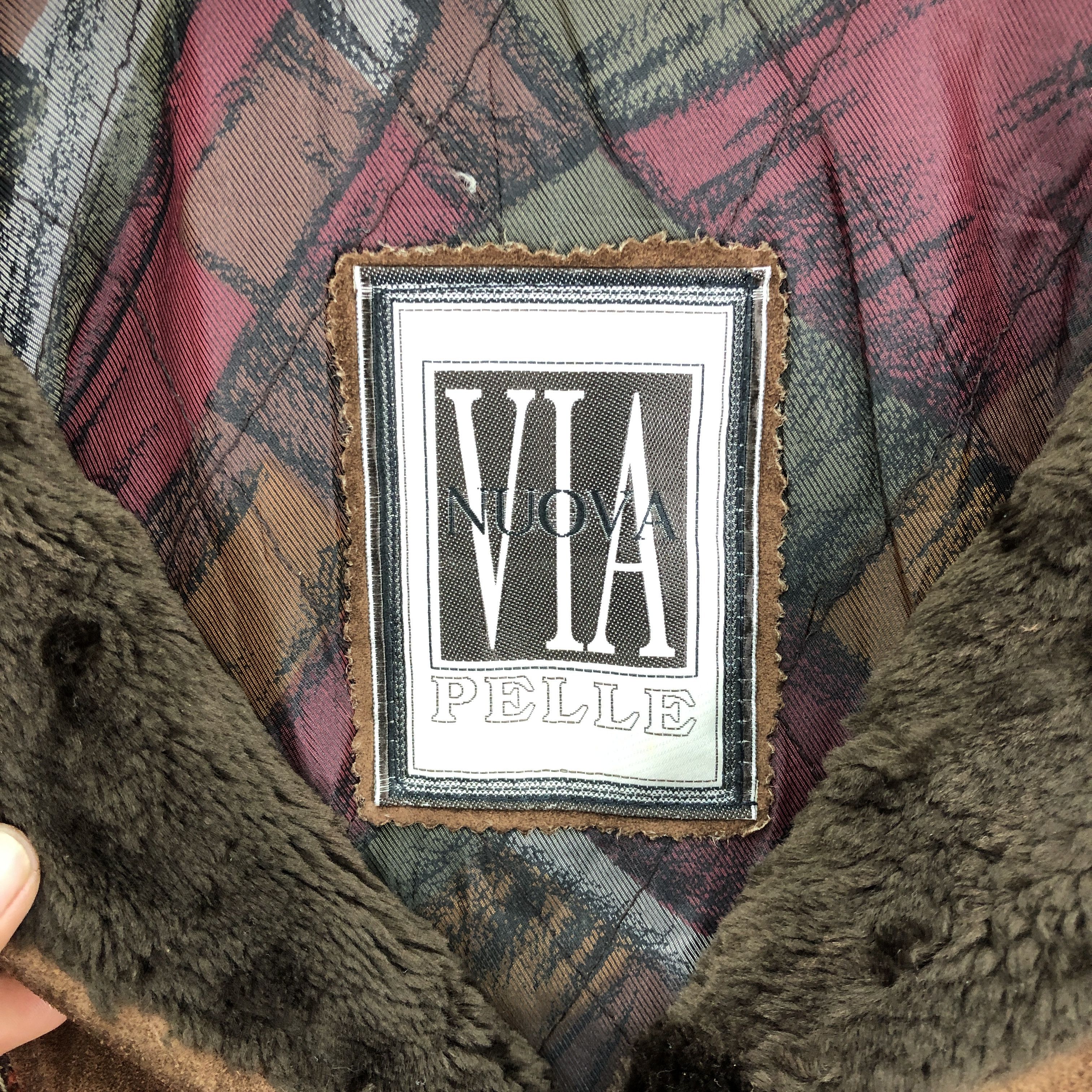 Japanese Brand × Vintage Vintage Via Nouva Pelle Leather Shearling Lining Jacket Size US XL / EU 56 / 4 - 7 Thumbnail