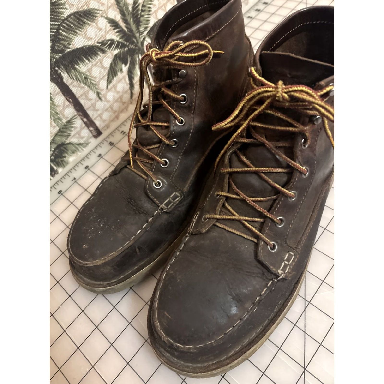 Danner Danner Bull Run Moc Toe USA Leather Work Boots Mens 13 D Brown 15564 READ Size US 13 / EU 46 - 4 Thumbnail