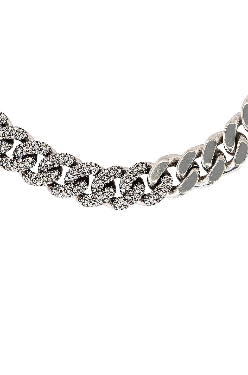Saint Laurent Paris o1bcso1str0525 Size: L /Curb Chain Necklace in Silver Size ONE SIZE - 2 Thumbnail