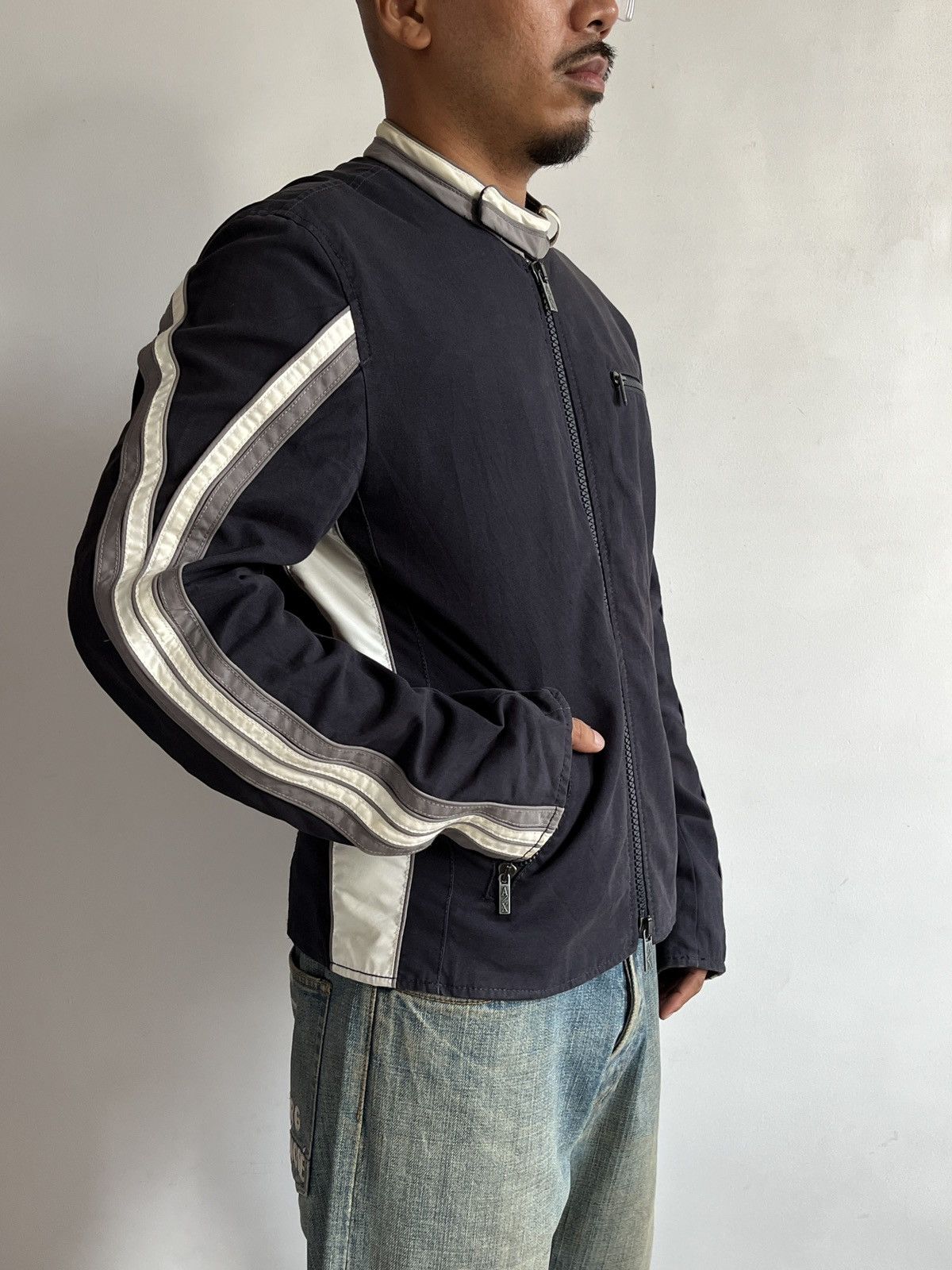 Armani Exchange 00’s Armani Exchange Racer Jacket by Giorgio Armani Size US M / EU 48-50 / 2 - 1 Thumbnail