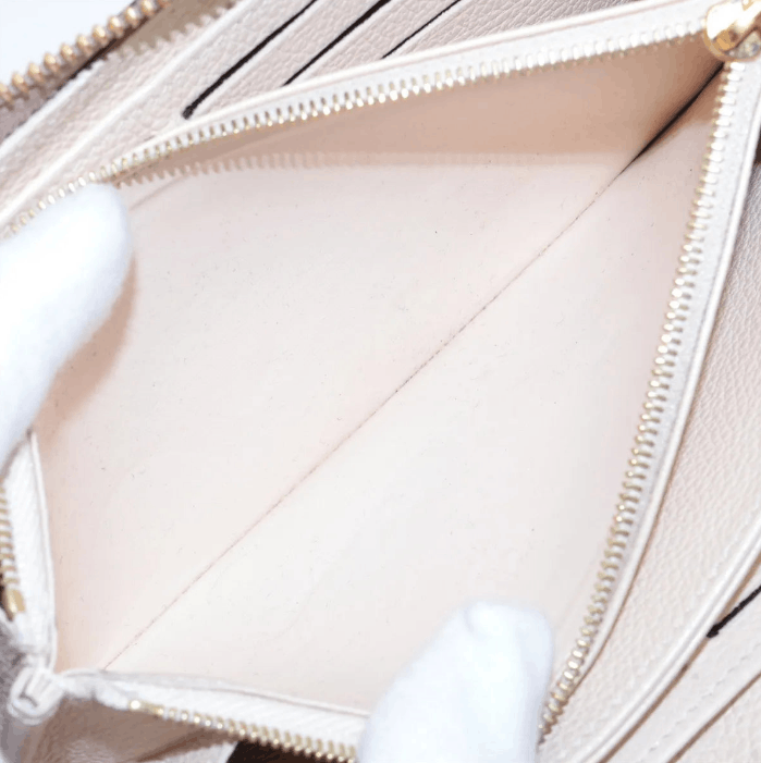 Louis Vuitton Monogram Bicolor Empreinte Zippy Wallet Creme x Bois de Rose Size ONE SIZE - 10 Thumbnail