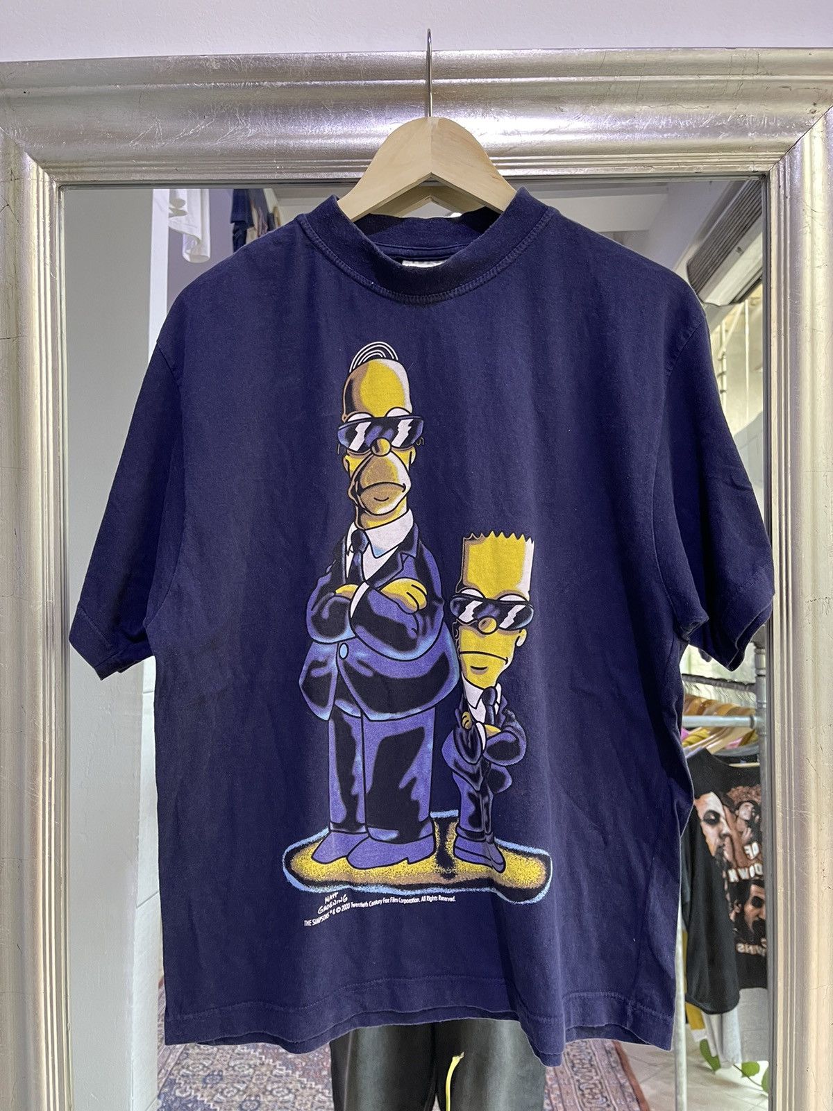 Vintage Simpsons Men In Black t shirt