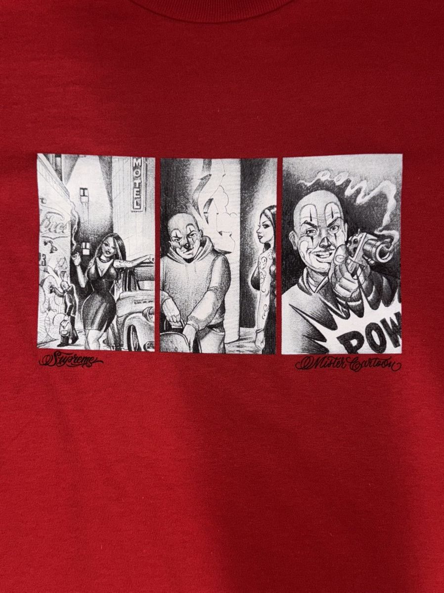 Supreme Supreme x Mister Cartoon Red T-Shirt – Brand New Size US M / EU 48-50 / 2 - 2 Thumbnail