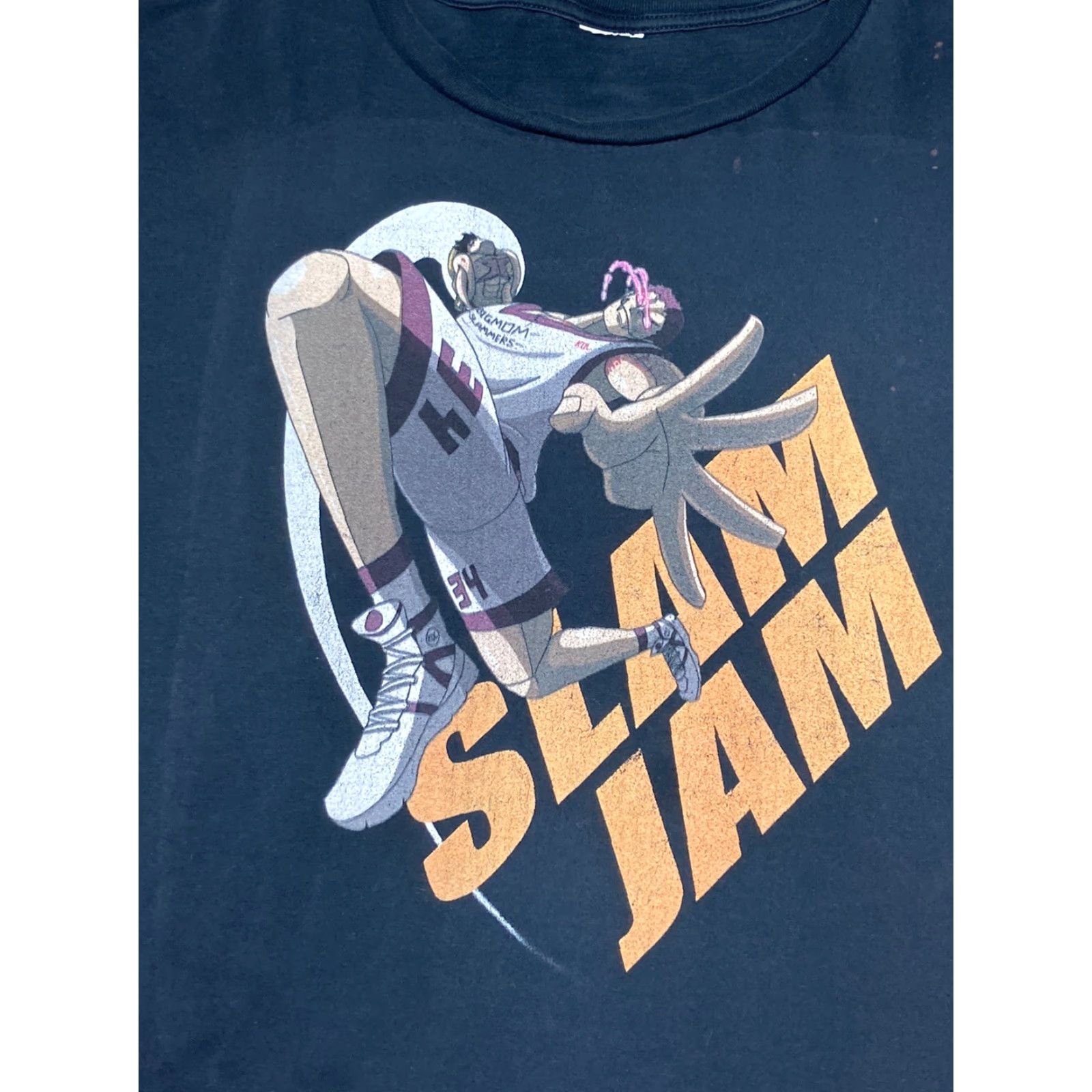 Vintage VINTAGE T-SHIRT Anime Basketball Graphic Slam Jam 3XL Black Mens 90s 2000s Promo Size US XXL / EU 58 / 5 - 2 Thumbnail