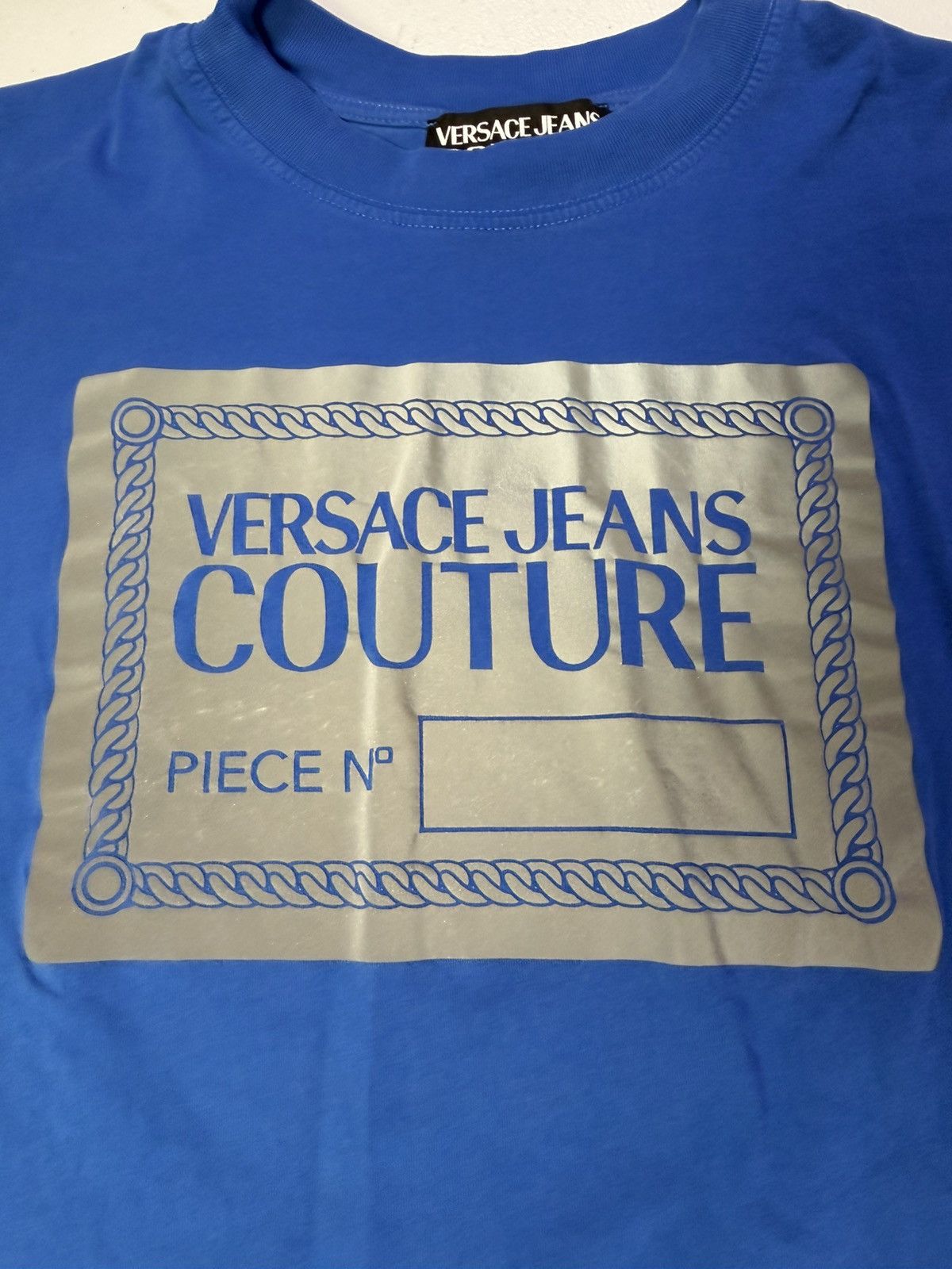 Versace VERSACE JEANS COUTURE Box Logo Graphic Tee Sz M Size US M / EU 48-50 / 2 - 4 Thumbnail