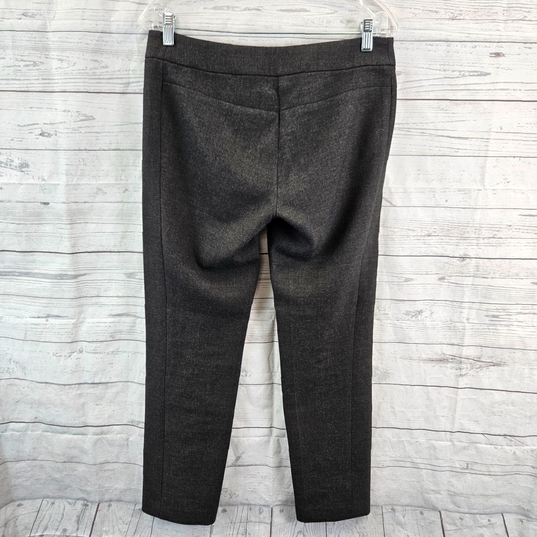 Loft LOFT Ann Taylor Womens Ponte Knit Pants Sz 4 Gray Mid Rise Rayon Blend Size 27" / US 4 / IT 40 - 3 Thumbnail