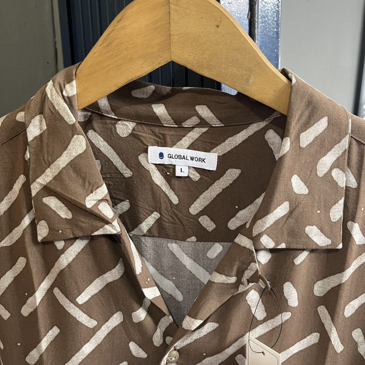 Issey Miyake Global work Open Collar Short Sleeve shirt Size US L / EU 52-54 / 3 - 4 Thumbnail