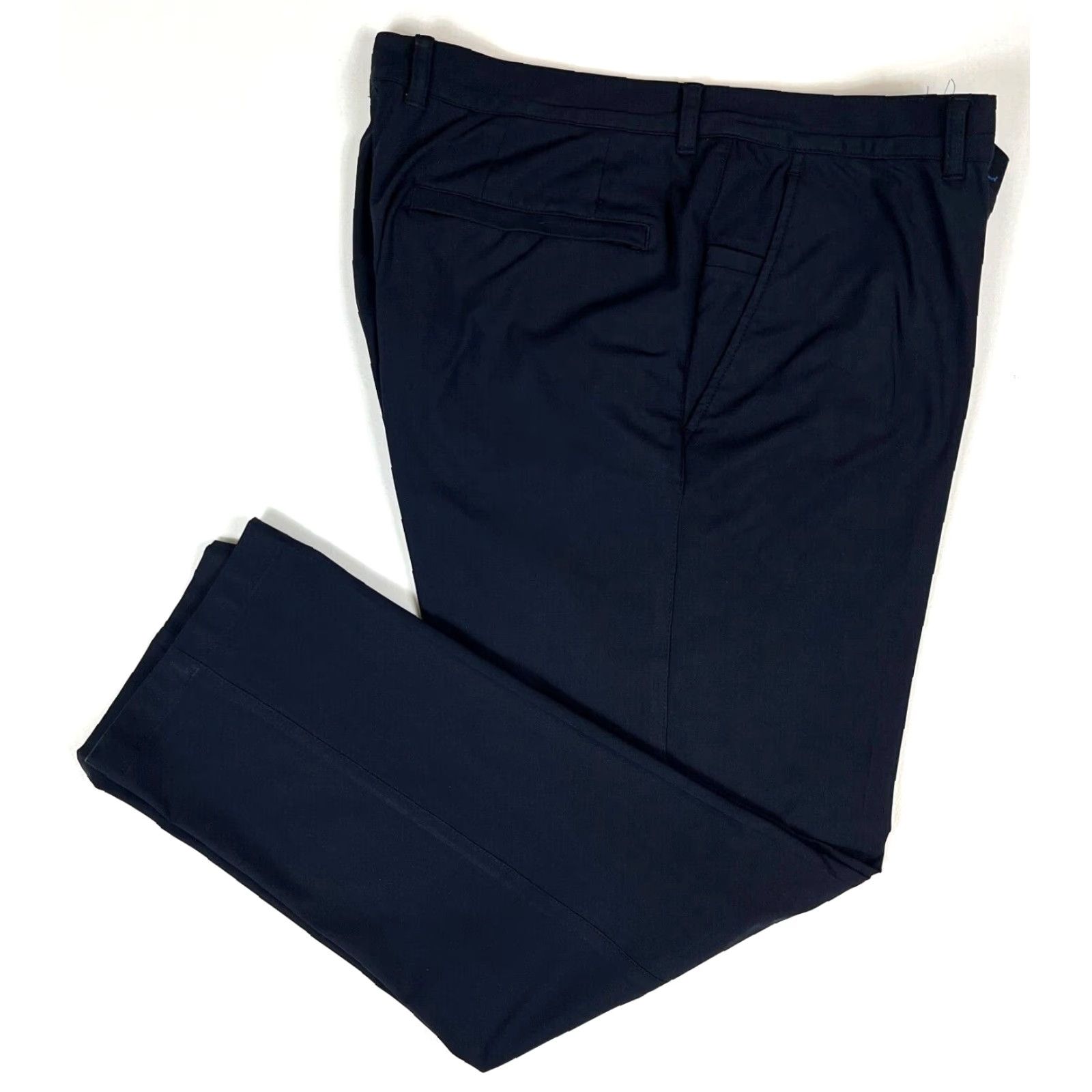 Vintage Twillory Men's Tailored Fit Performance Pants Navy Blue 36 Stretch Chino Flat Front Inseam 27.5"} Size US 36 / EU 52 - 4 Thumbnail