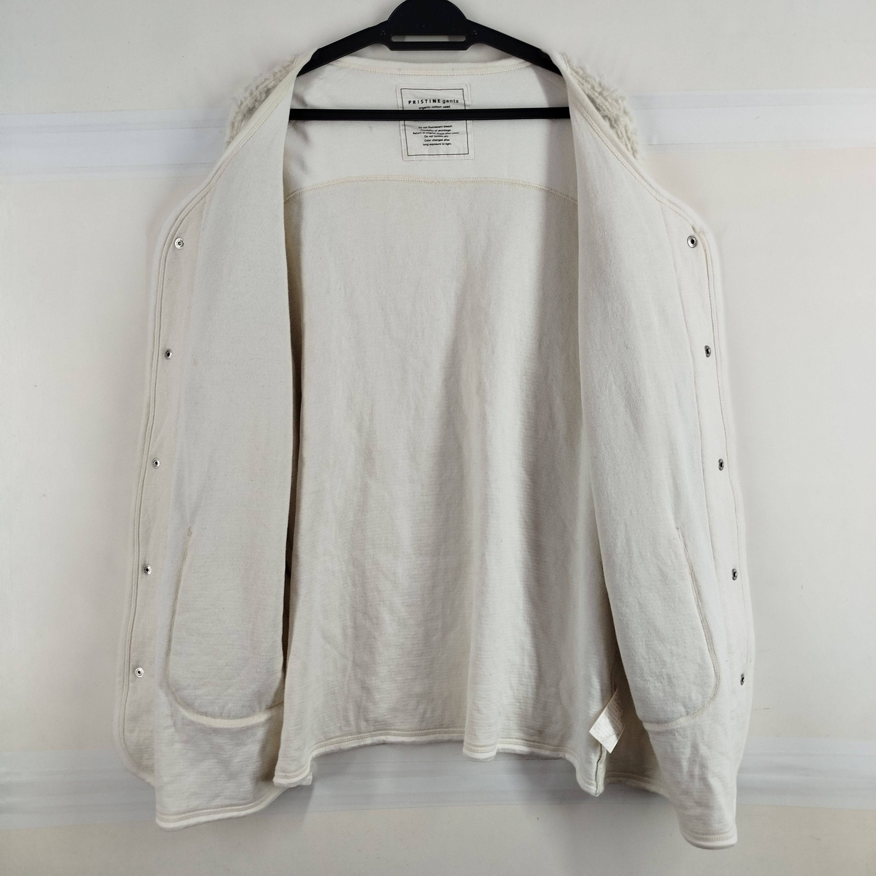 Japanese Brand Pristine Gents Cardigan Wool Sheep Organic Cotton Size L / US 10 / IT 46 - 5 Thumbnail