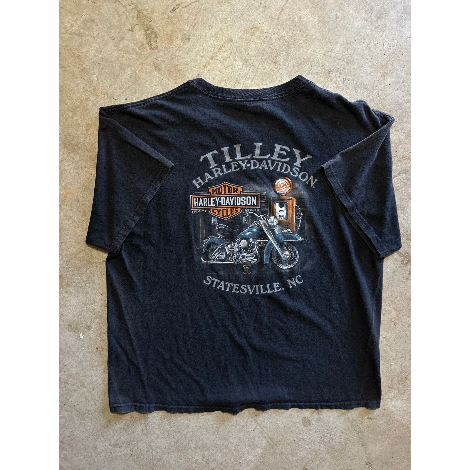 Harley Davidson × Vintage Harley Davidson Motorcycles Black Graphic T-Shirt XL Flames Size US XL / EU 56 / 4 - 1 Thumbnail