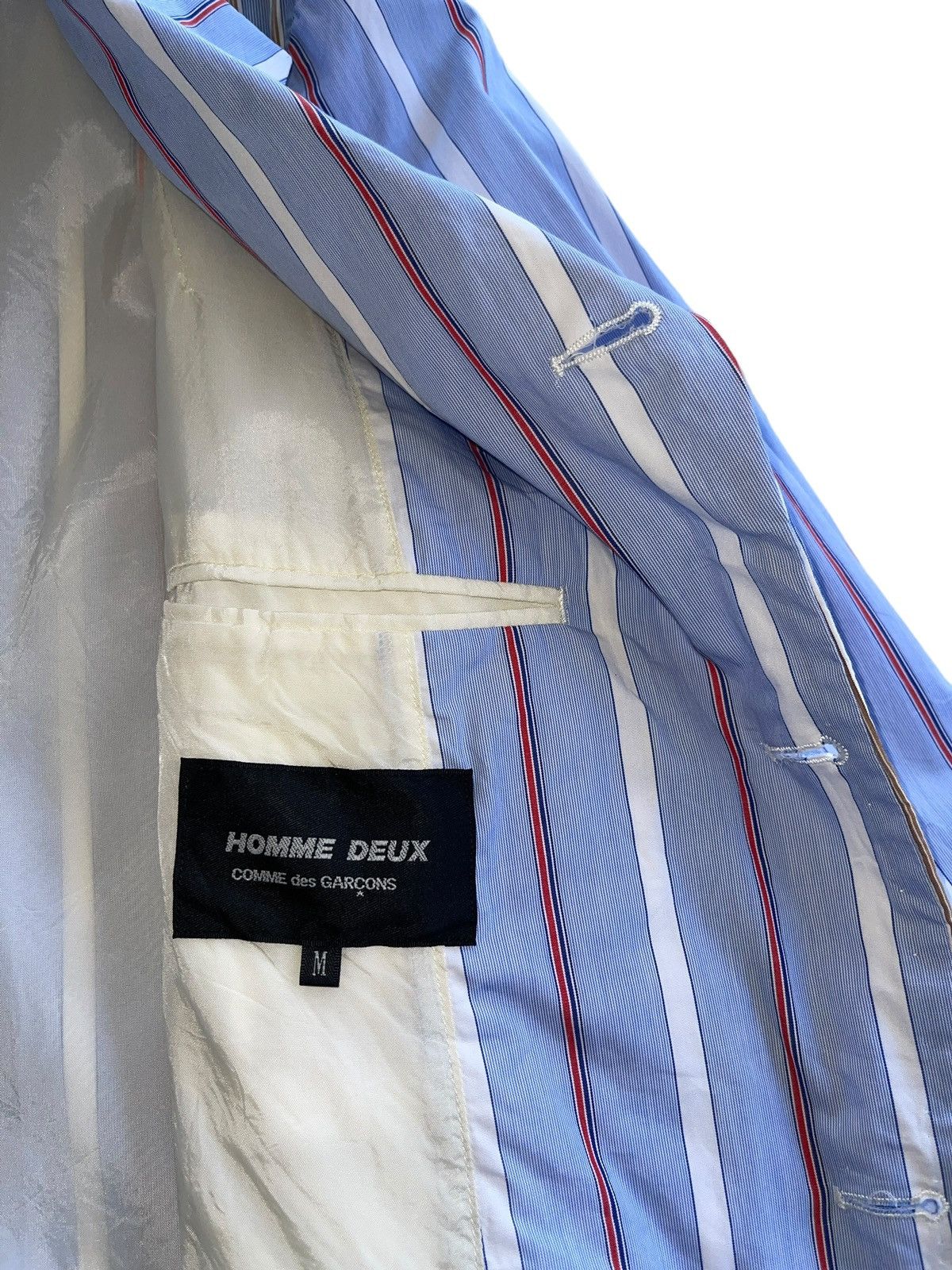 Comme des Garcons Homme Deux SS20 Comme Des Garcons Homme Deux Stripe Jacket Size US M / EU 48-50 / 2 - 7 Thumbnail