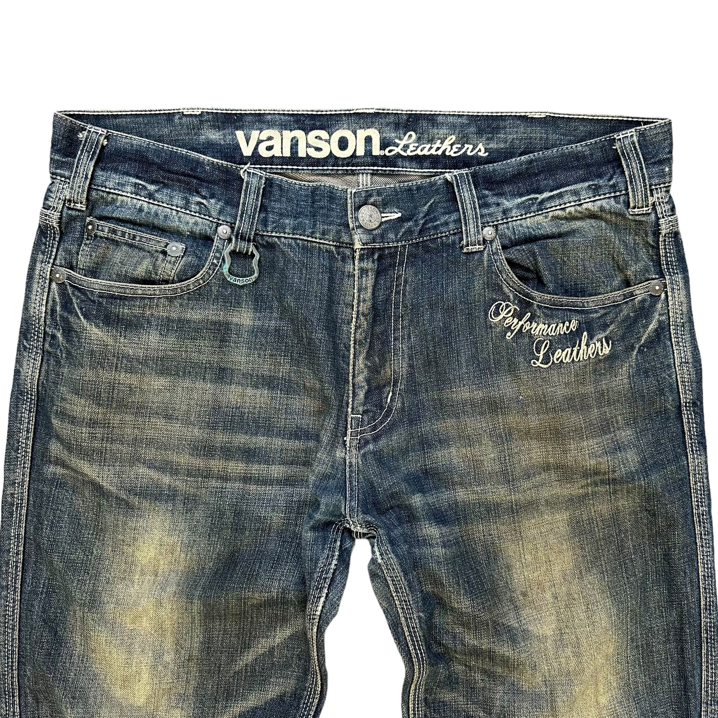 Vanson Leathers Vanson Leathers Embroidered Big Logo Denim Pant #A33-0742 Size US 36 / EU 52 - 8 Thumbnail