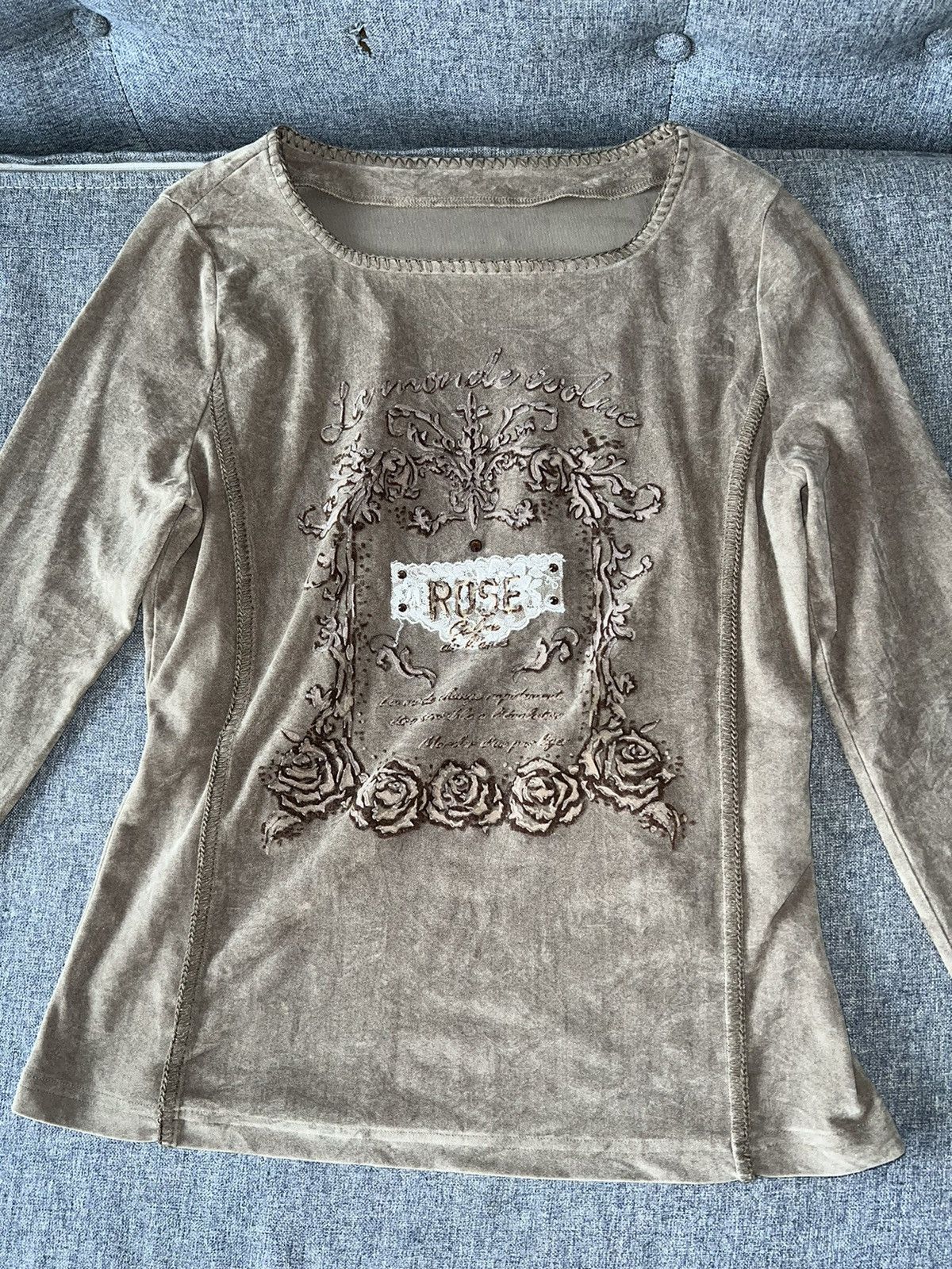Japanese Brand Velvet grunge long sleeve 🥀➕ Size S / US 4 / IT 40 - 6 Thumbnail