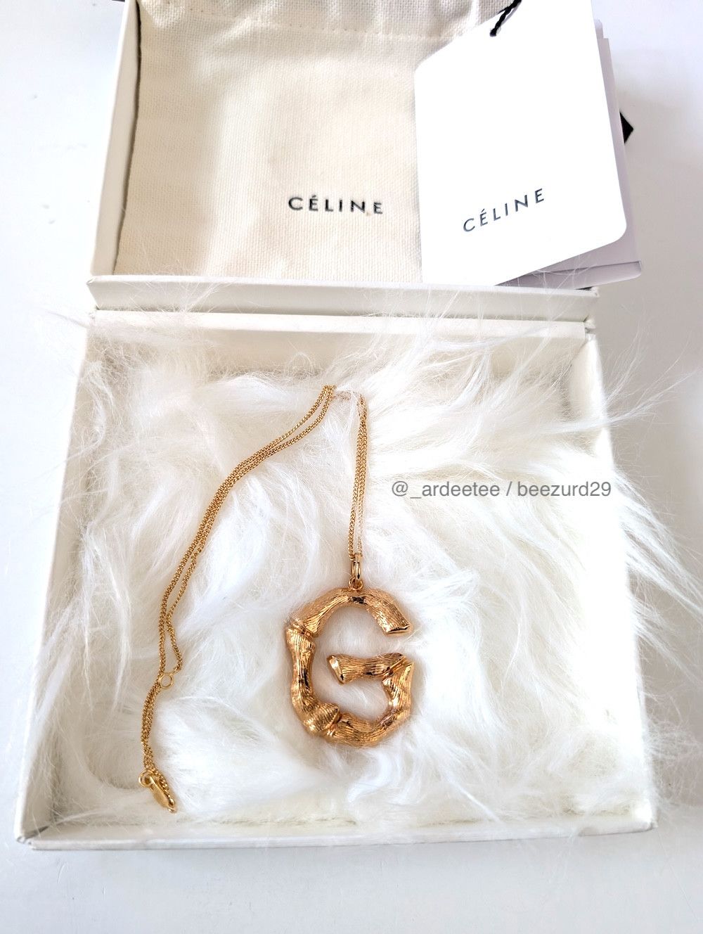 Celine necklace letter best sale