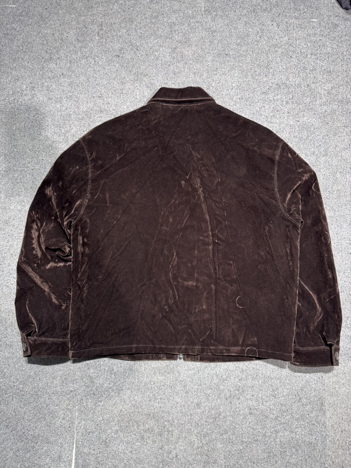 Prada Authentic Prada Velvet Denim Blouson Ebony Brown Size US M / EU 48-50 / 2 - 2 Thumbnail