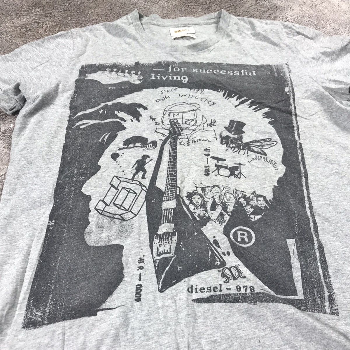 Vintage Vintage Y2K Graphic Tee Sun Faded Streetwear Grunge Baggy L Size US L / EU 52-54 / 3 - 2 Thumbnail