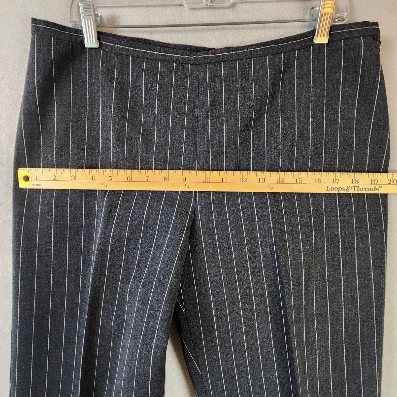 Escada Escada Pinstripe Pant Suit Blazer+Trousers Women Sz 12 Wool Size XL / US 12-14 / IT 48-50 - 13 Thumbnail