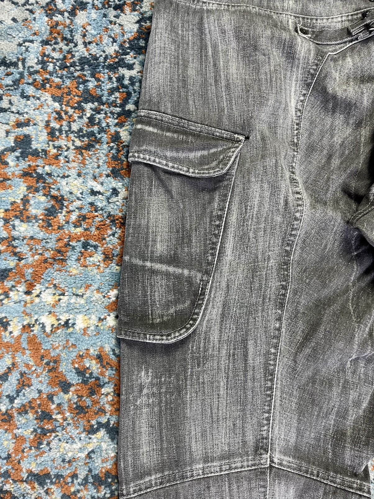 Designer × Ferre × Vintage Vintage 90s Ferre Jeans crazy cargo denim pants with zippers Size US 38 / EU 54 - 8 Thumbnail
