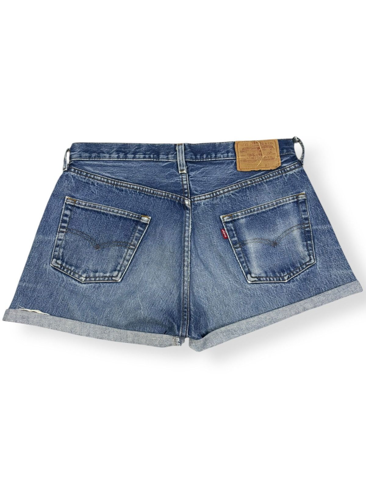 Levi's Vintage 80s Levis 501 Selvedge Denim Shorts-Stamp Button 524 Size 32" / US 10 / IT 46 - 2 Thumbnail