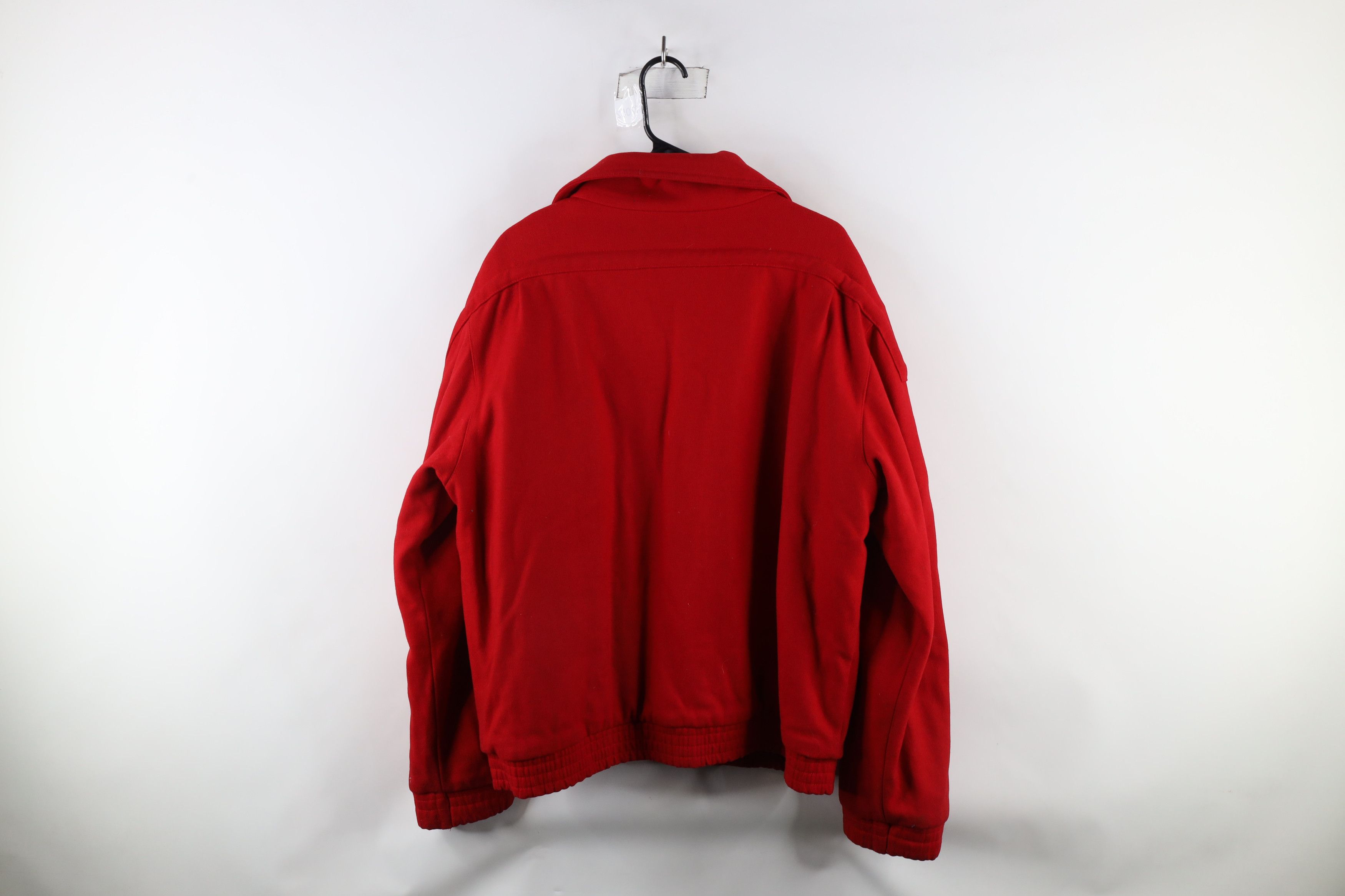 Vintage Vintage 90s Streetwear Wool Cafe Racer Bomber Jacket Red Size US L / EU 52-54 / 3 - 15 Thumbnail
